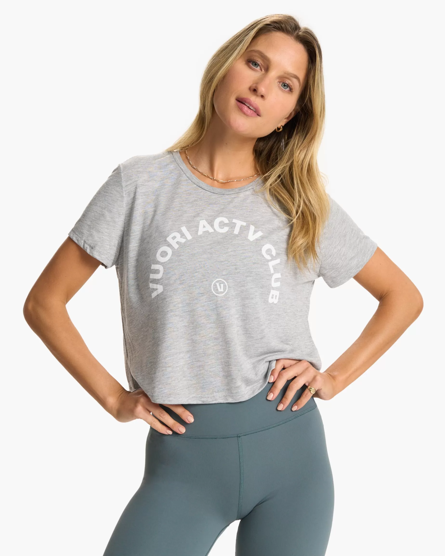 Vuori ACTV Club Tee 2.0 HeatherGrey Online