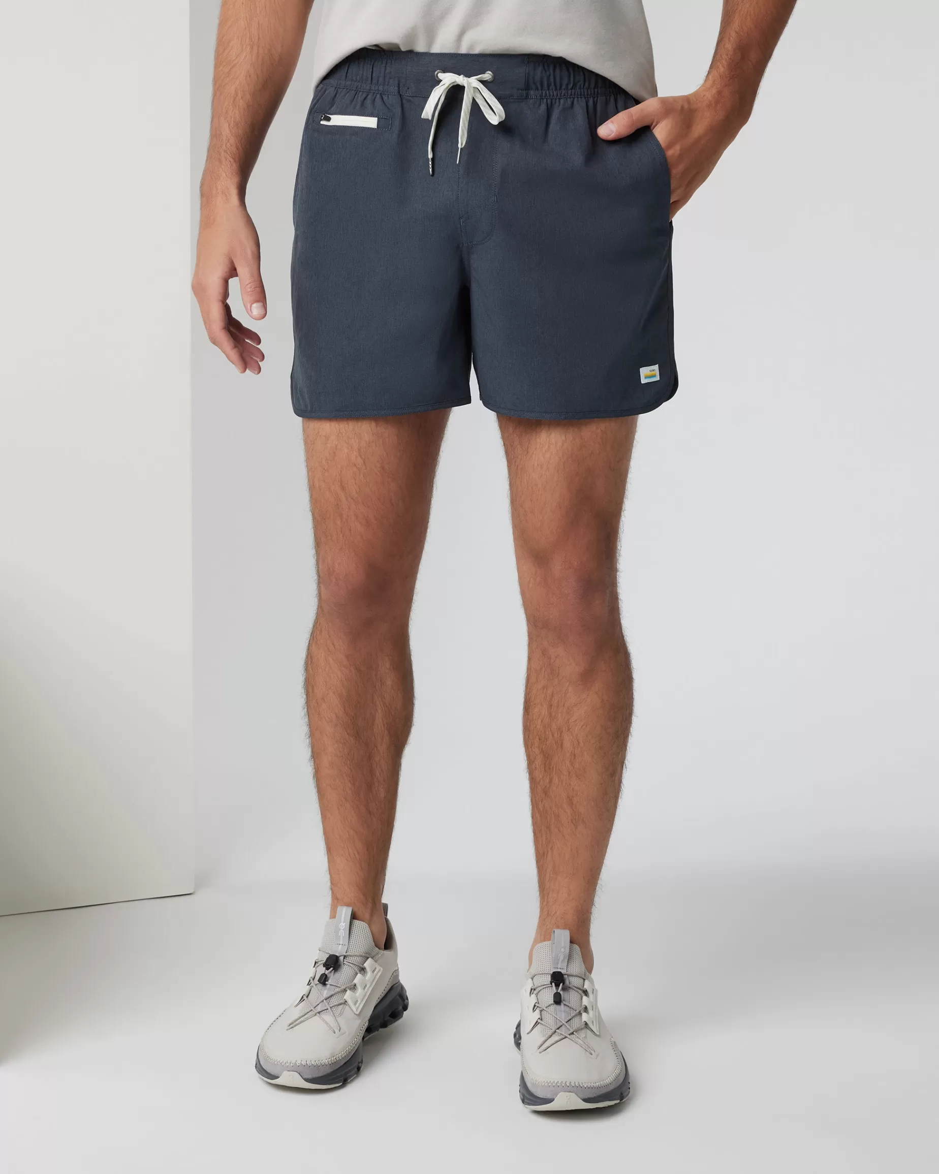 Vuori Banks Short 5" NavyLinenTexture Hot