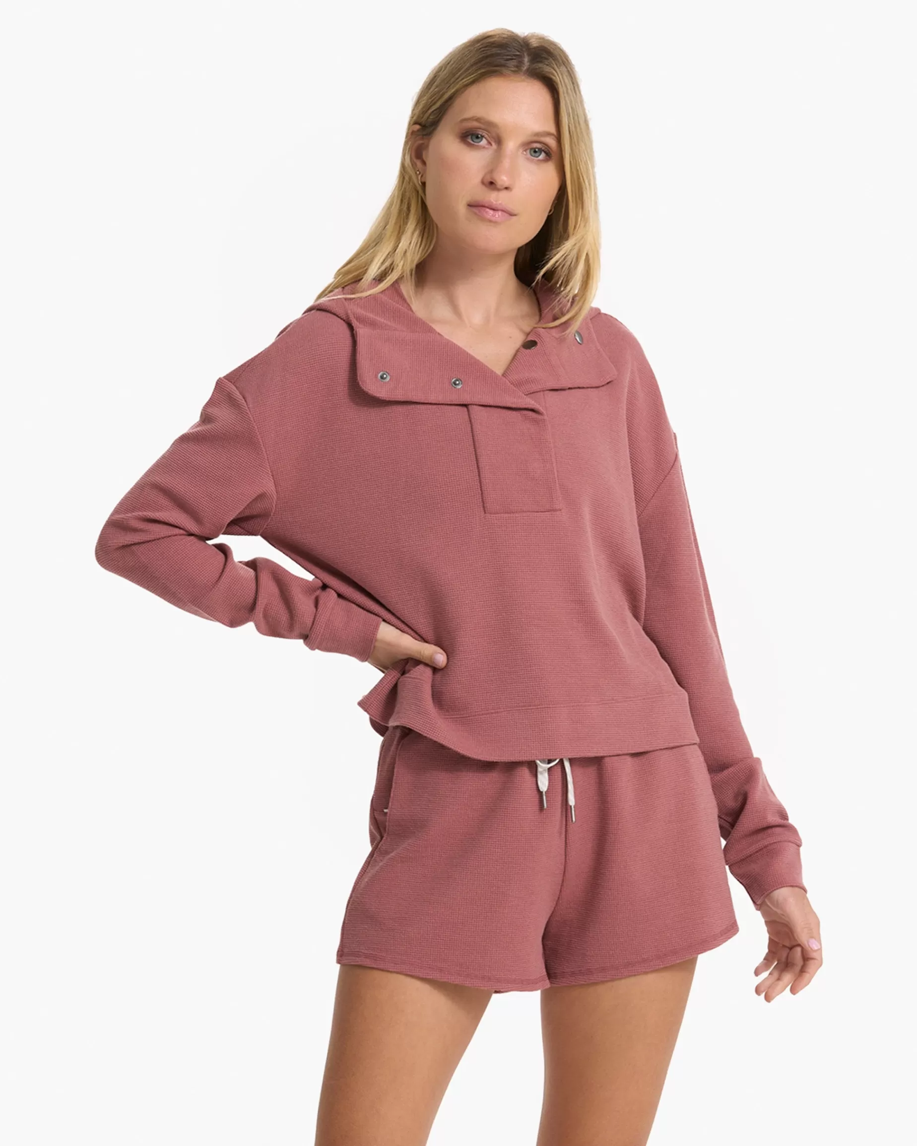 Vuori Bayview Thermal Hoodie Rosewood Best Sale