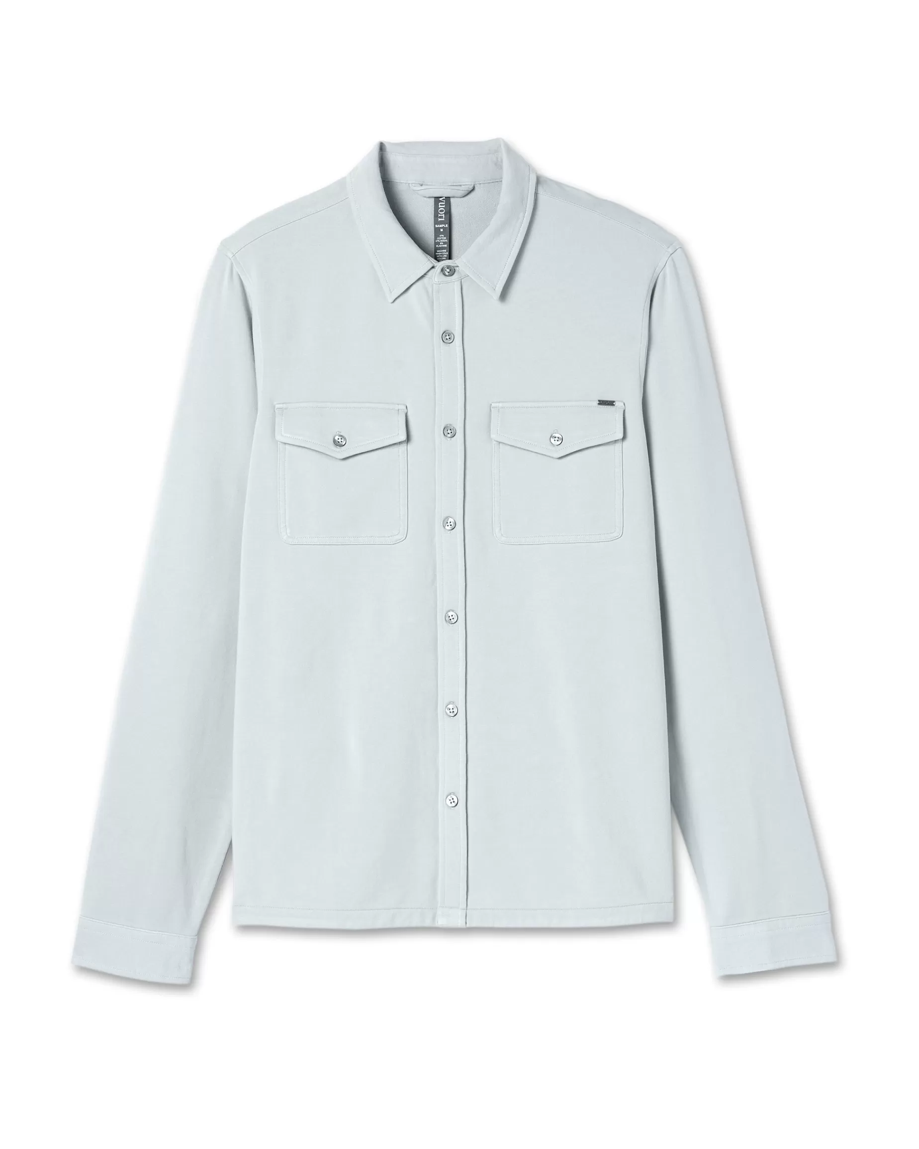 Vuori Boulevard Shirt Jacket SkyGrey Best