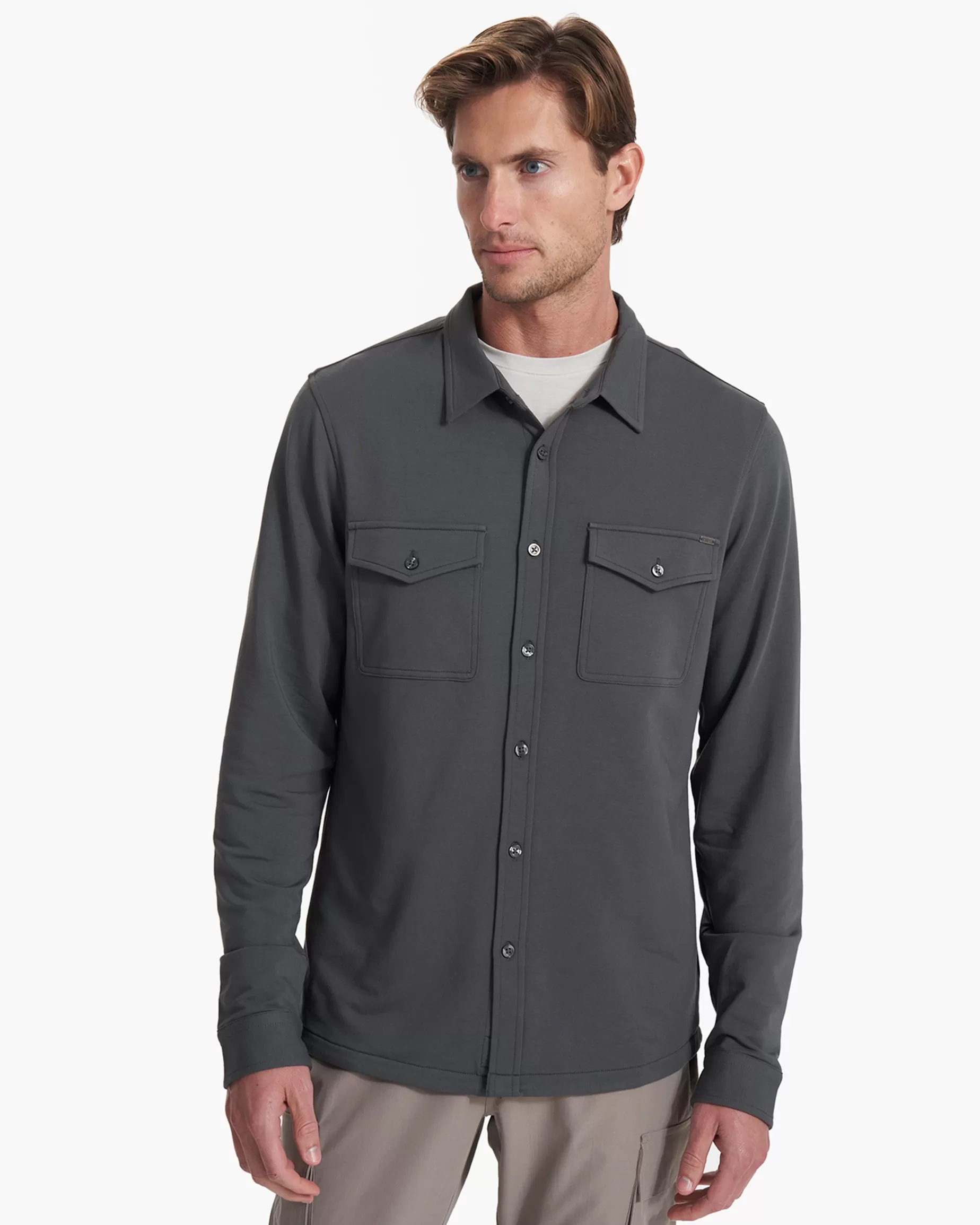 Vuori Boulevard Shirt Jacket Shale Hot