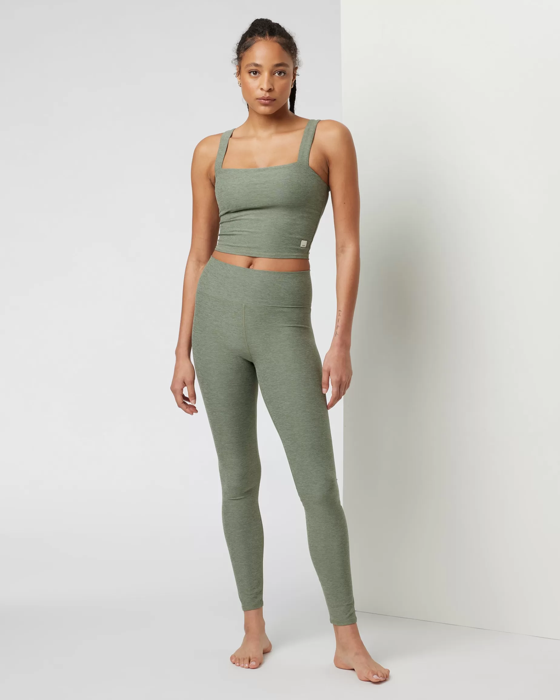 Vuori Clean Elevation Legging-Long PistachioHeather Sale