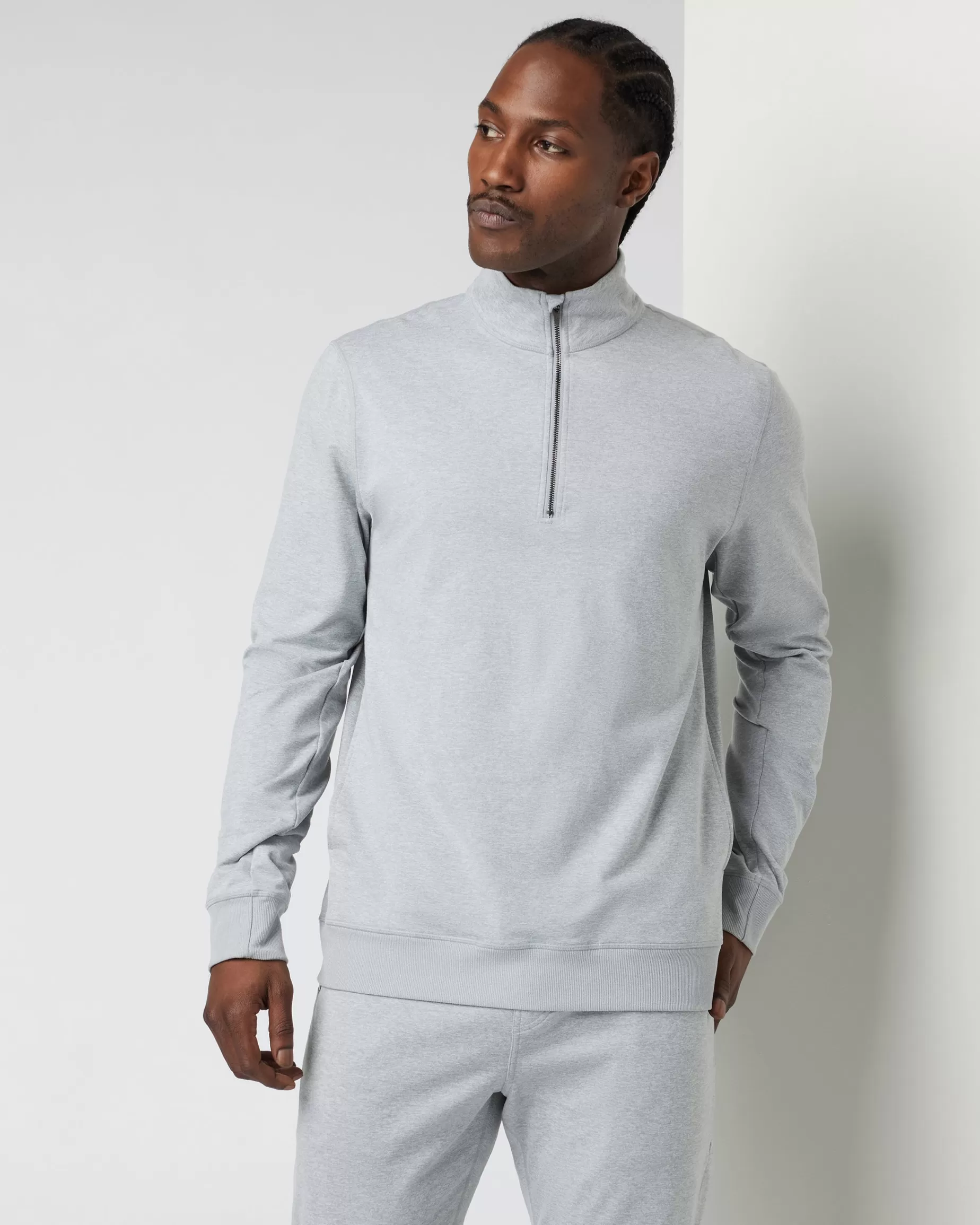 Vuori Coronado Half Zip LightHeatherGrey Clearance