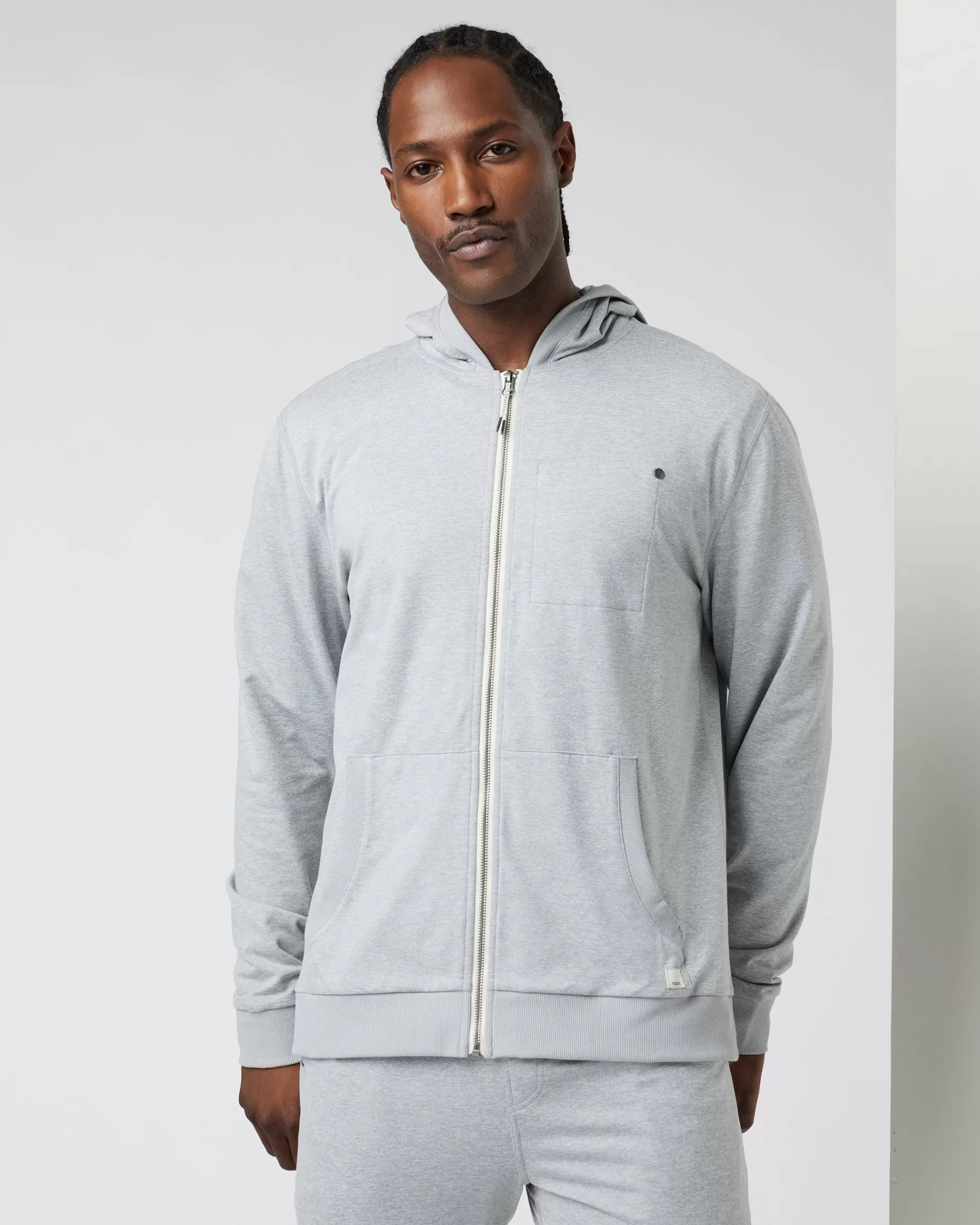 Vuori Coronado Hoodie LightHeatherGrey New