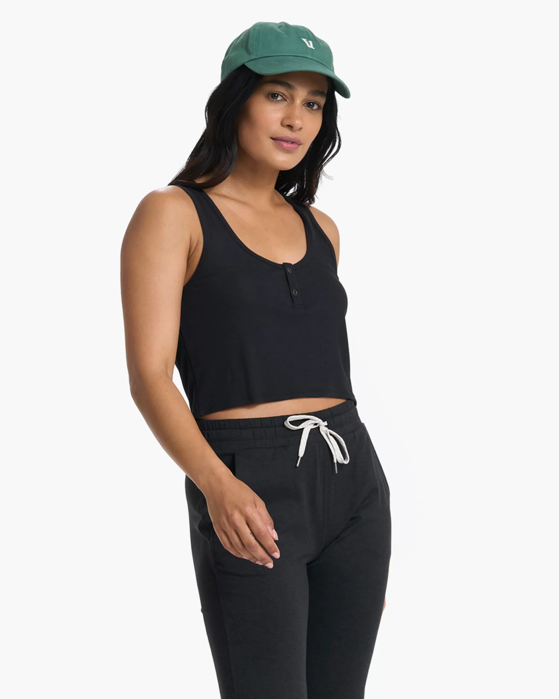 Vuori Cove Crop Tank Black Sale