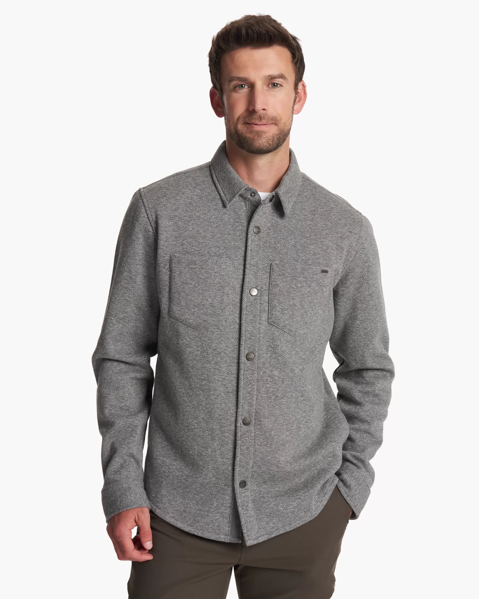 Vuori Del Mar Fleece Shirt Jacket HeatherGrey Store