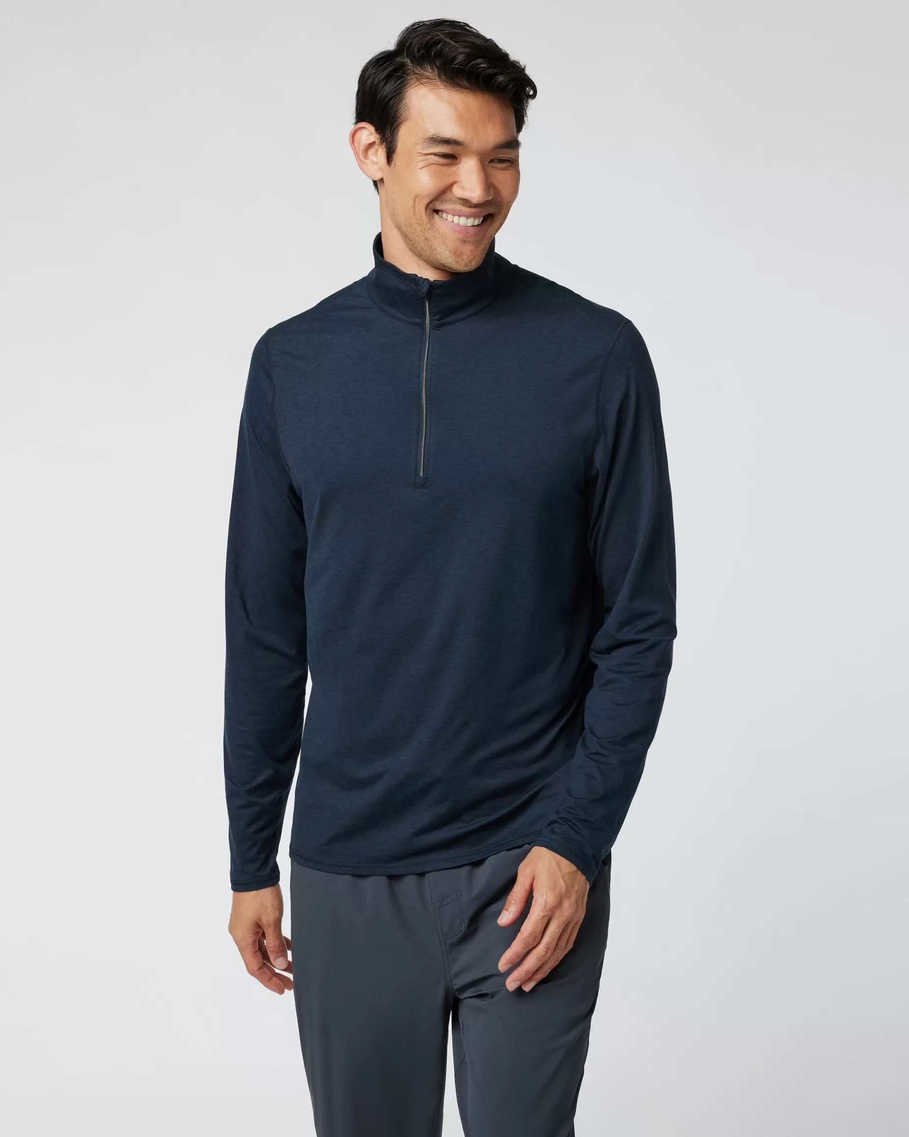 Vuori Ease Performance Half Zip 2.0 InkHeather Best Sale