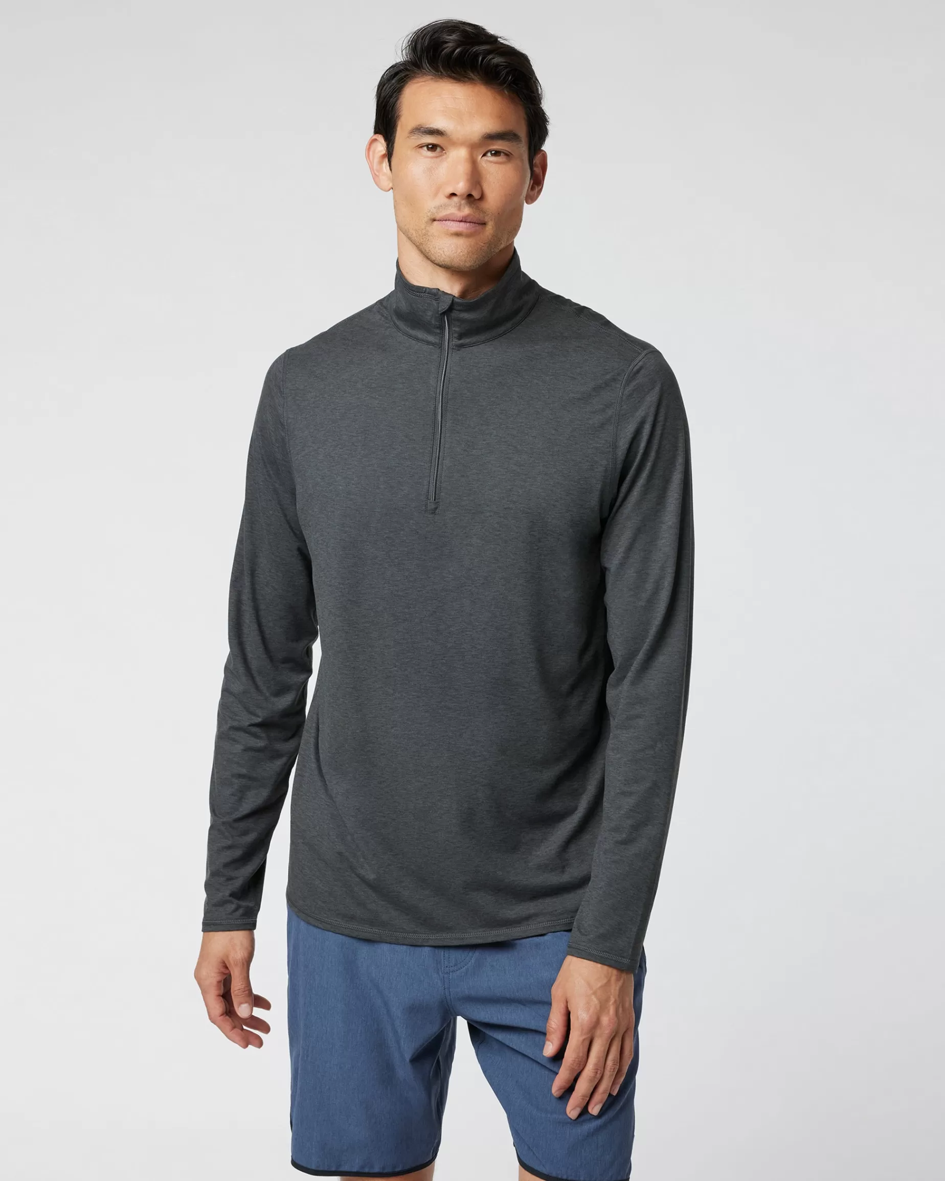 Vuori Ease Performance Half Zip 2.0 CharcoalHeather Sale