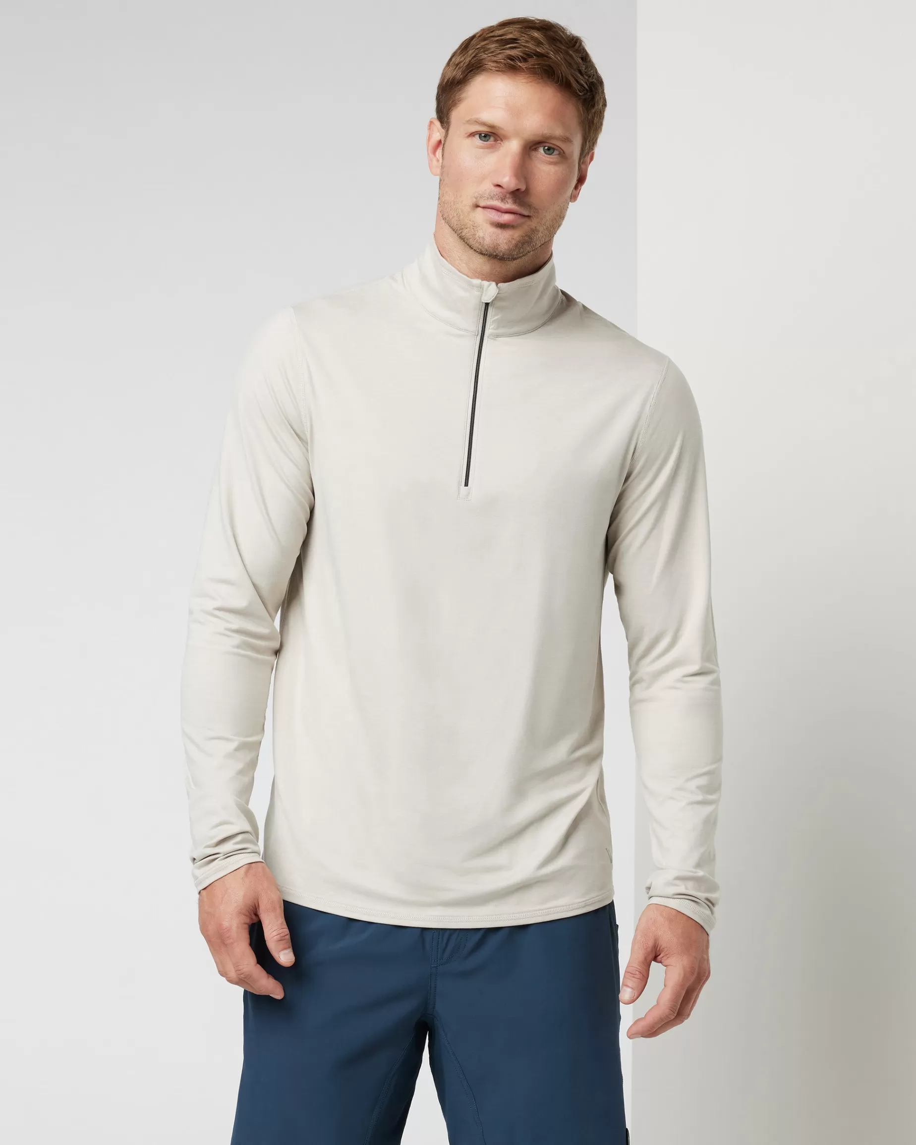 Vuori Ease Performance Half Zip 2.0 SuedeHeather Outlet