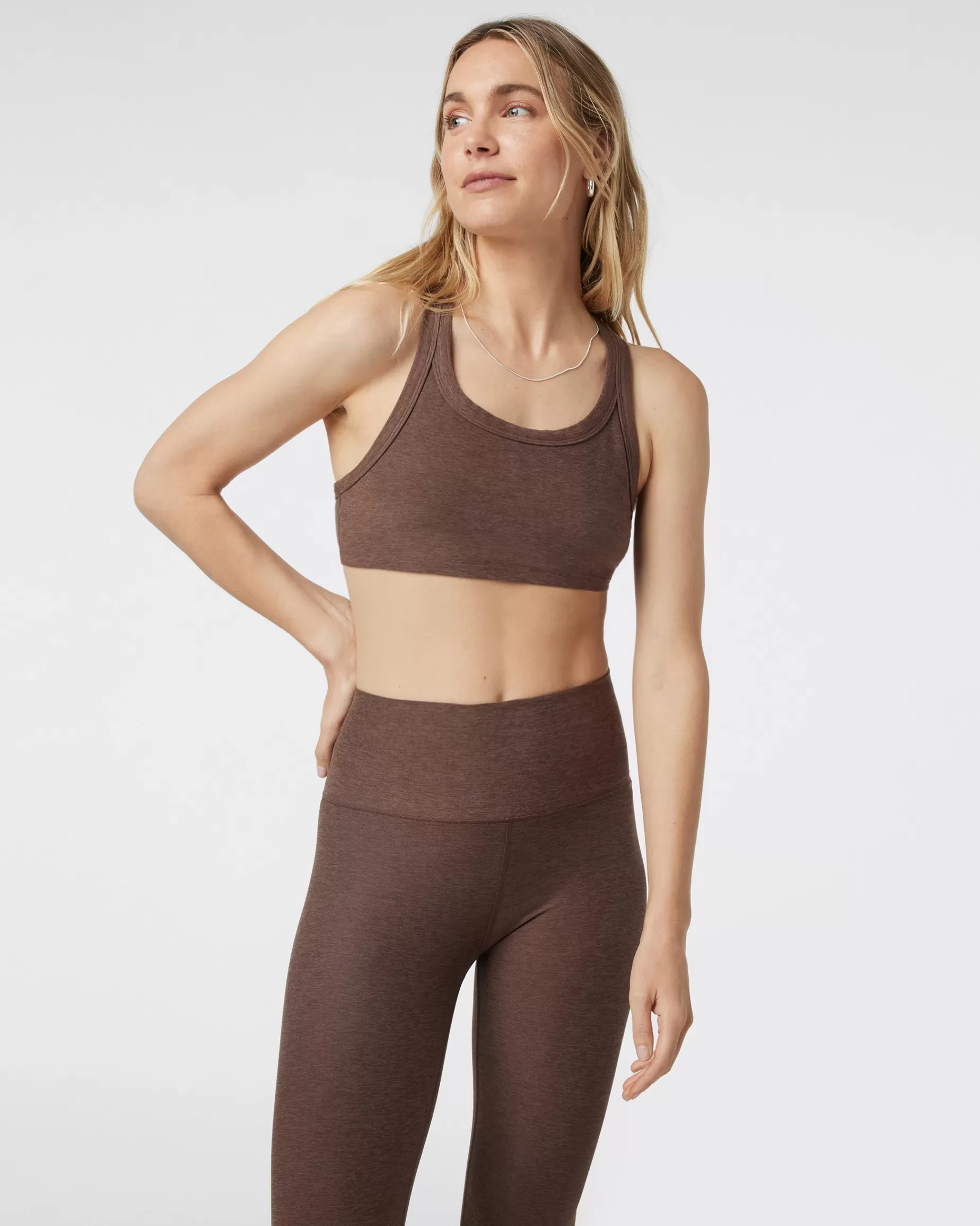 Vuori Elevation Racer Bra ChocolateMilkHeather Fashion