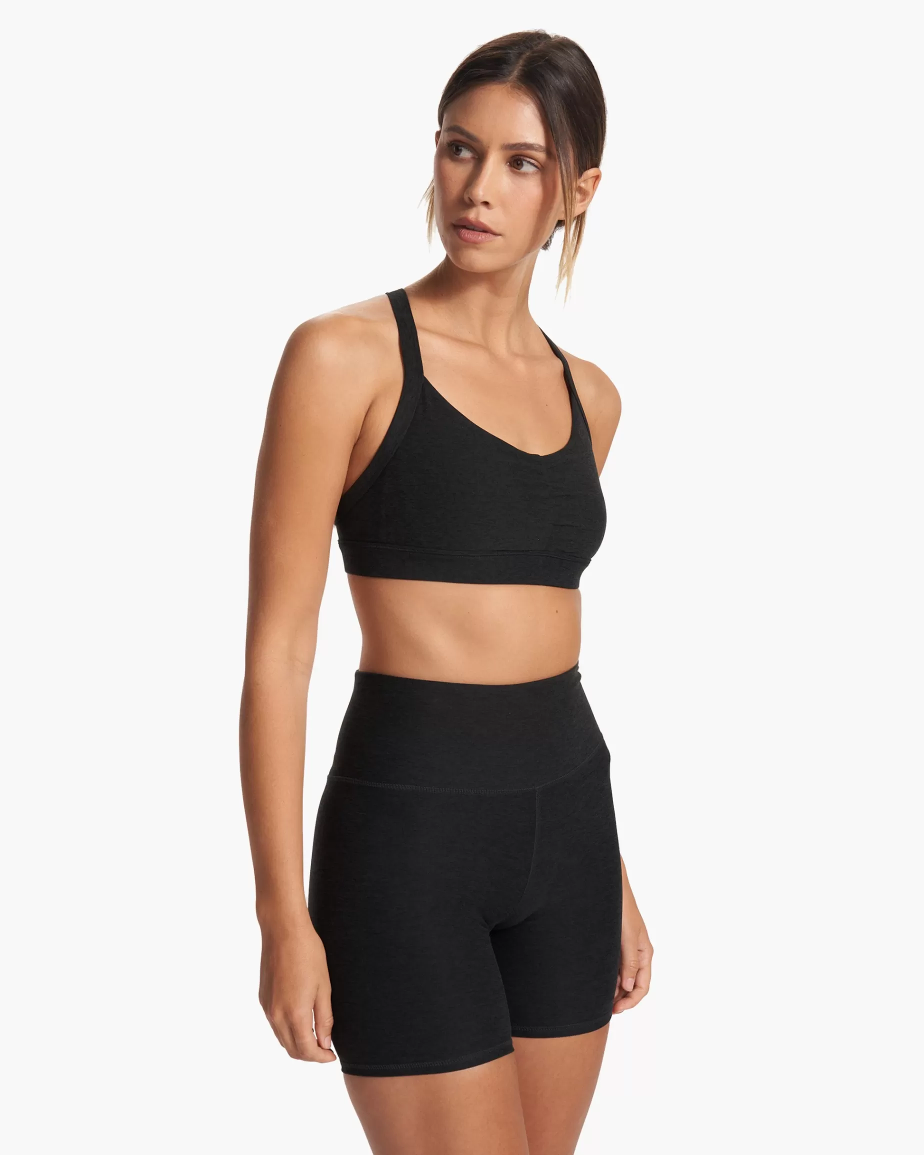 Vuori Elevation Ruched Bra BlackHeather Hot
