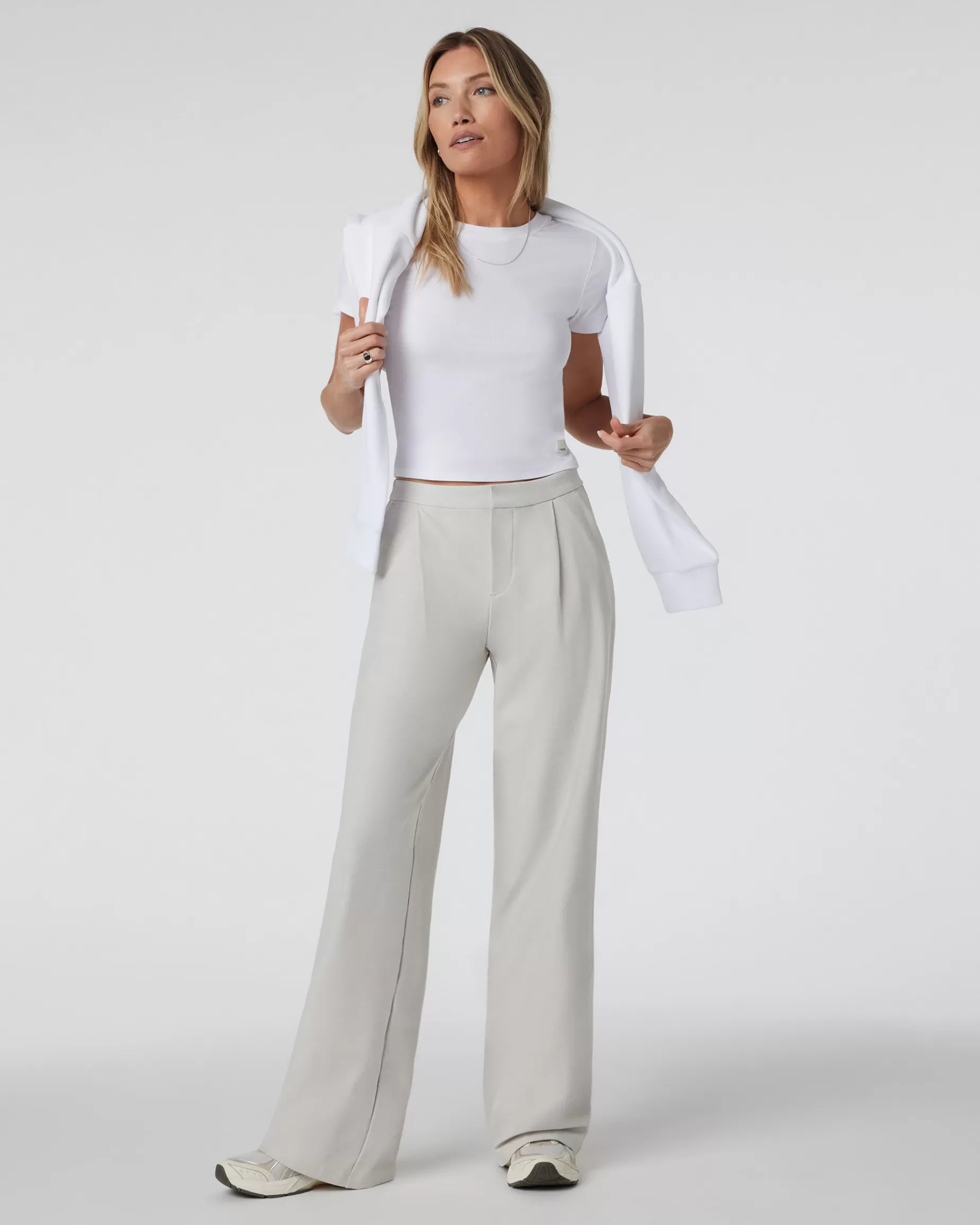 Vuori Elevation Trouser-Long EcruHeather New