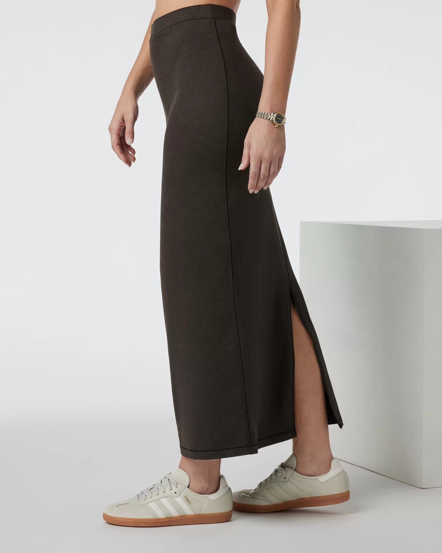 Vuori Halo Column Skirt DarkJavaHeather Fashion