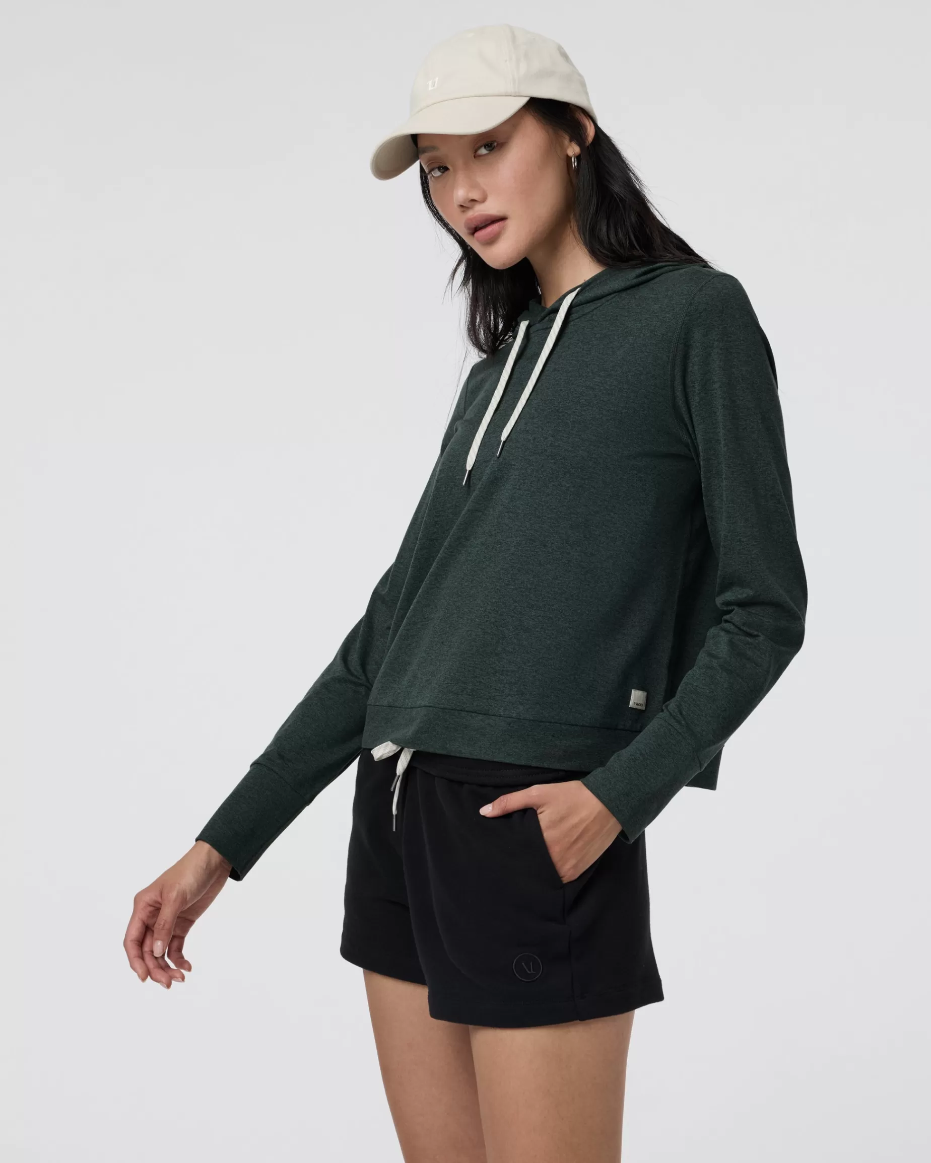 Vuori Halo Essential Hoodie AspenHeather Best