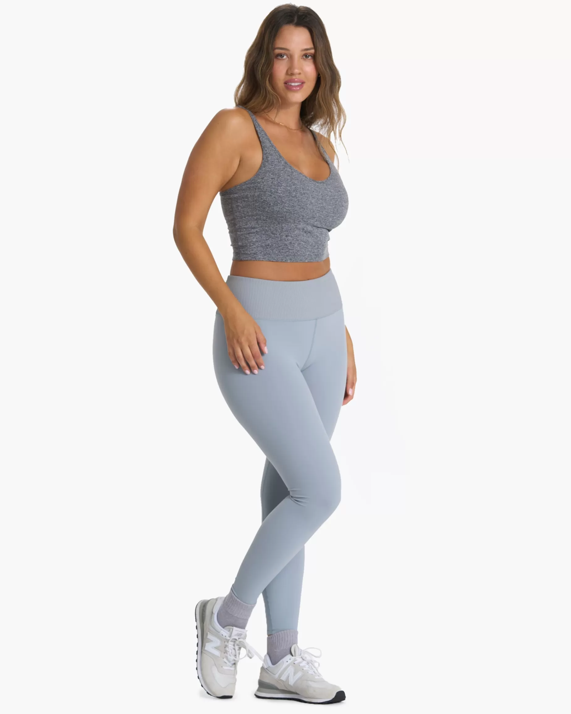 Vuori Halo Performance Crop HeatherGrey Cheap