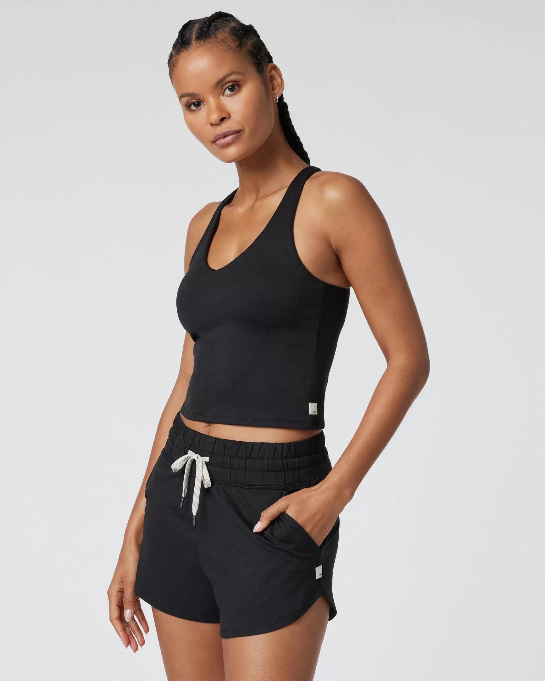 Vuori Halo Performance Crop 2.0 BlackHeather Flash Sale