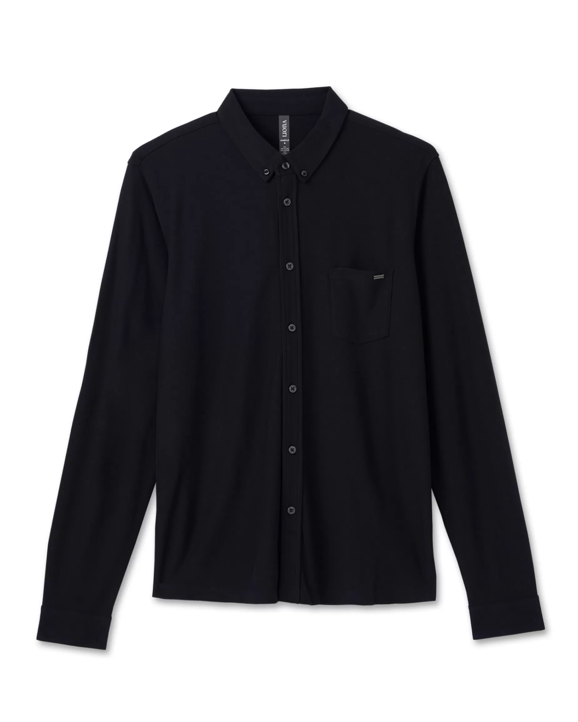 Vuori Long Sleeve Ace Button Down Black Best Sale