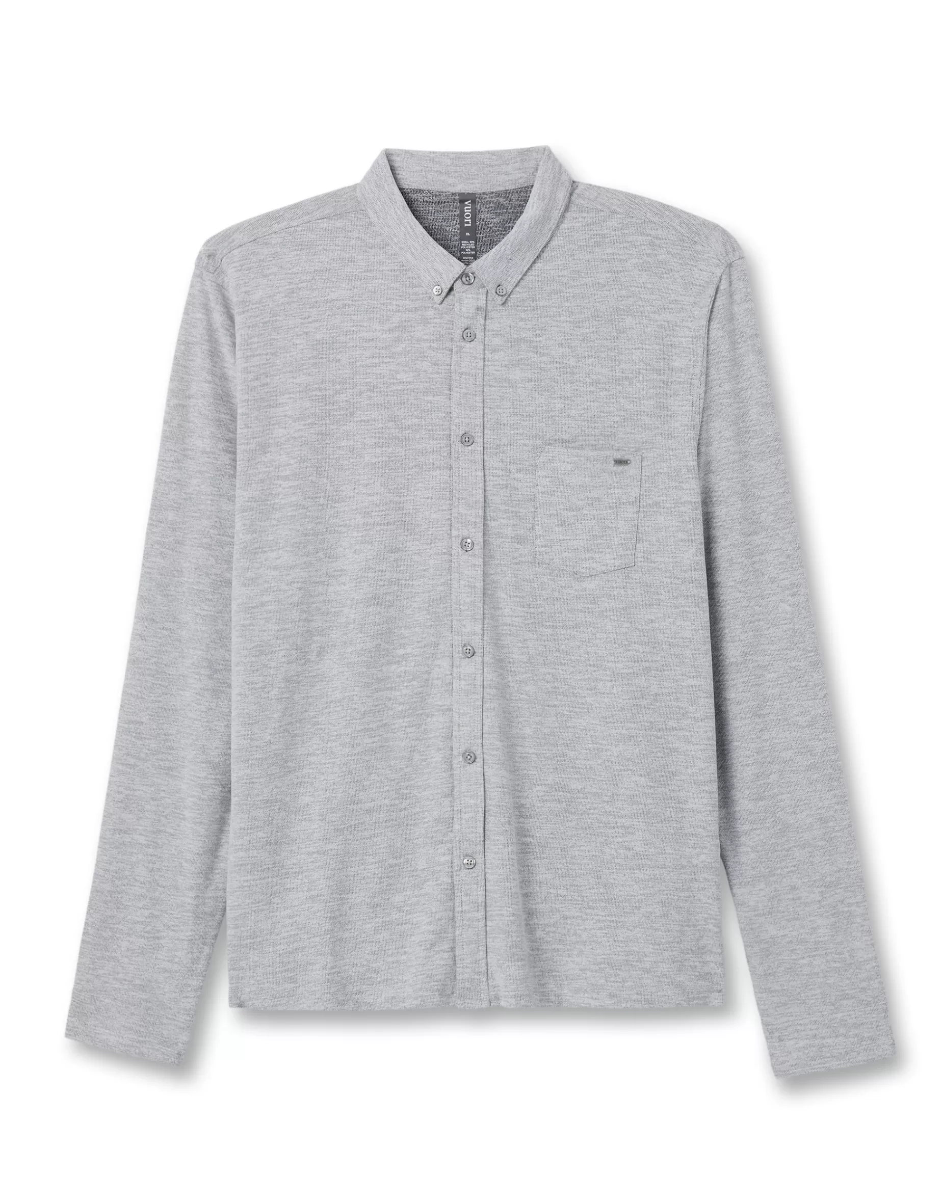 Vuori Long Sleeve Ace Button-Down LightGrey Outlet