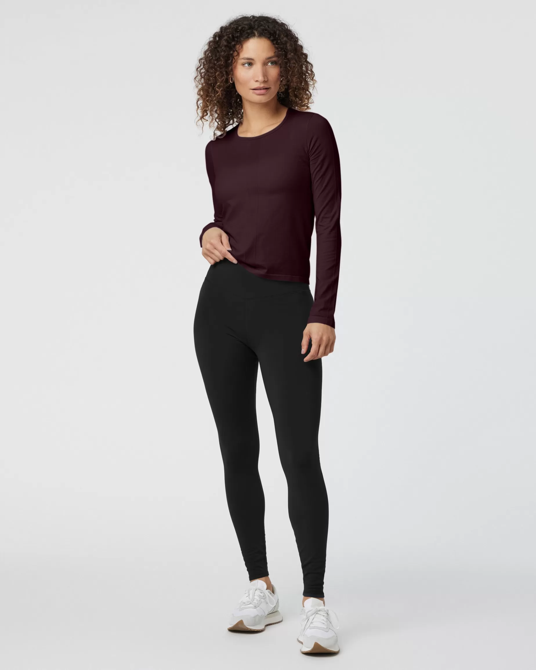 Vuori Long Sleeve Apres Sport Seamless Top Cerise Best