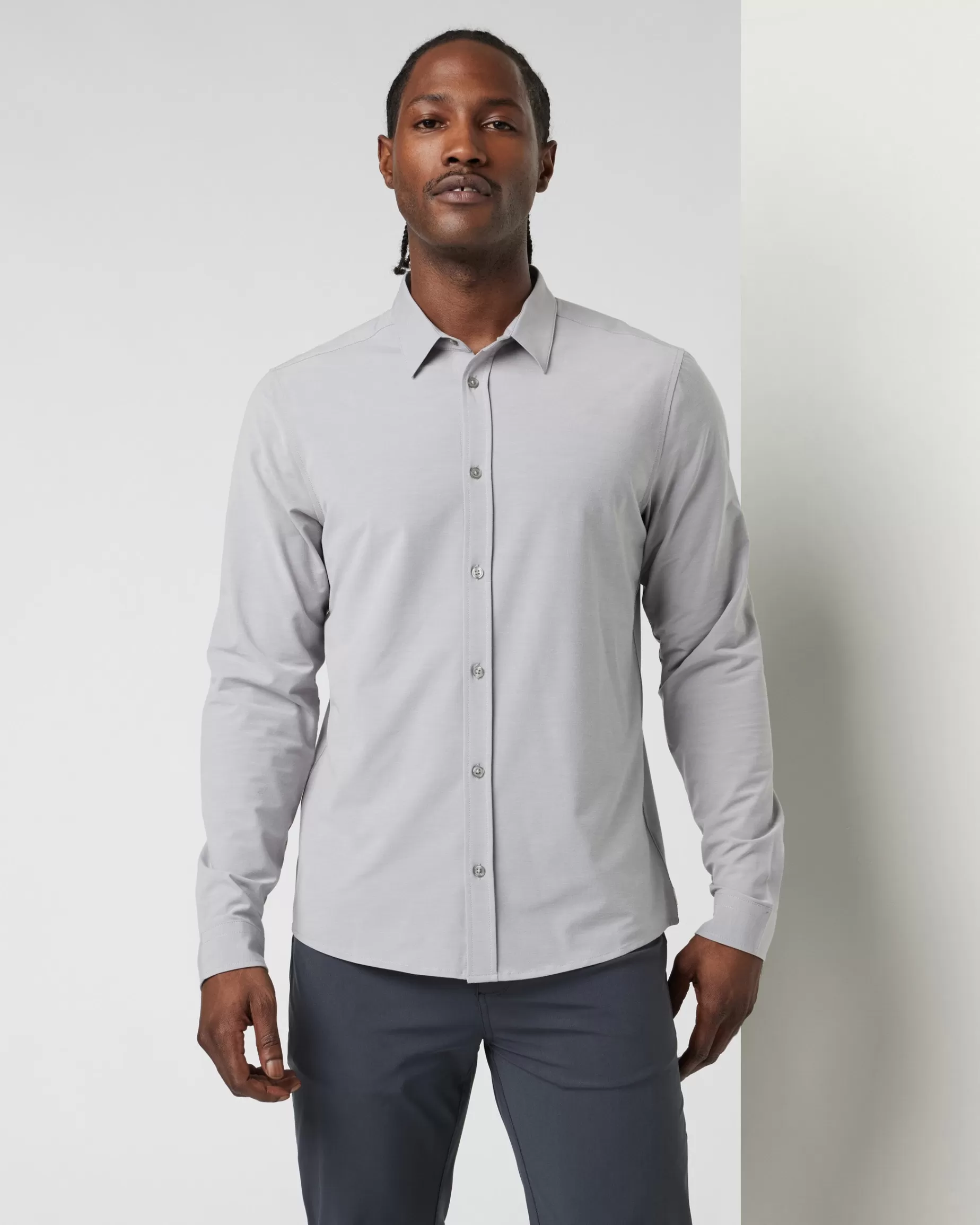 Vuori Long Sleeve Bridge Button Down Fog Clearance