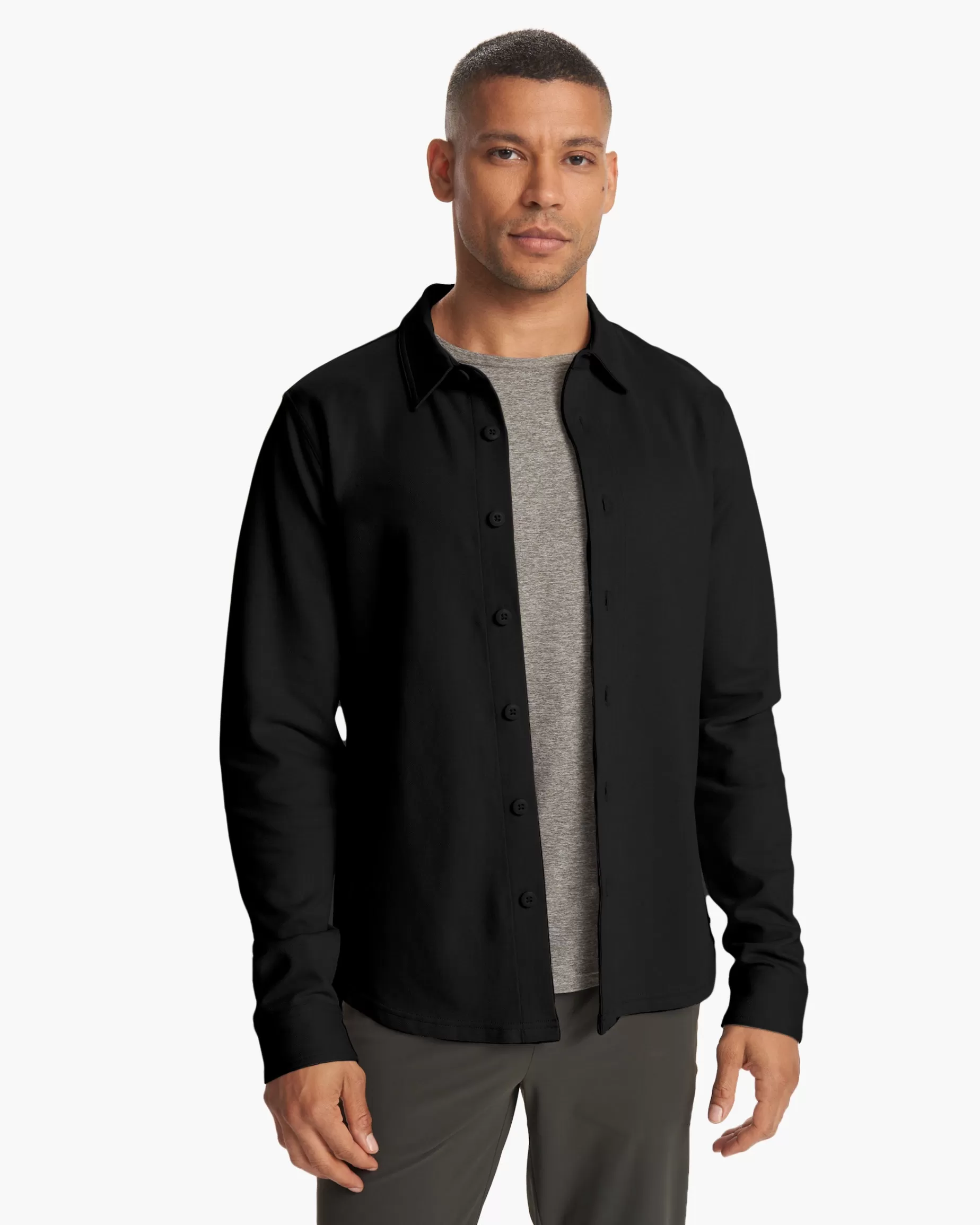 Vuori Long Sleeve Solana Button Down Black Online