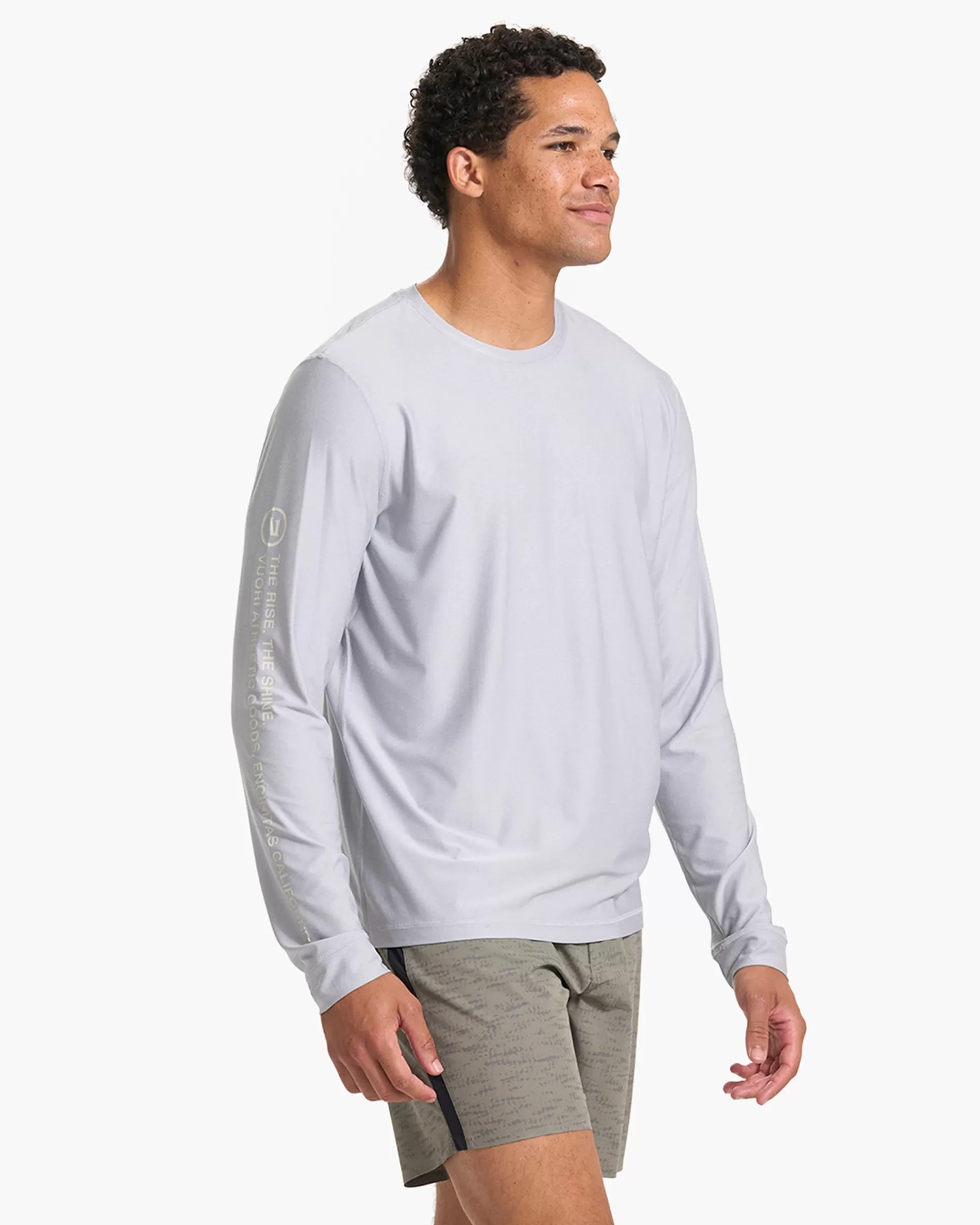 Vuori Long Sleeve Uluwatu 23 Water Tee PlatinumHeather Hot