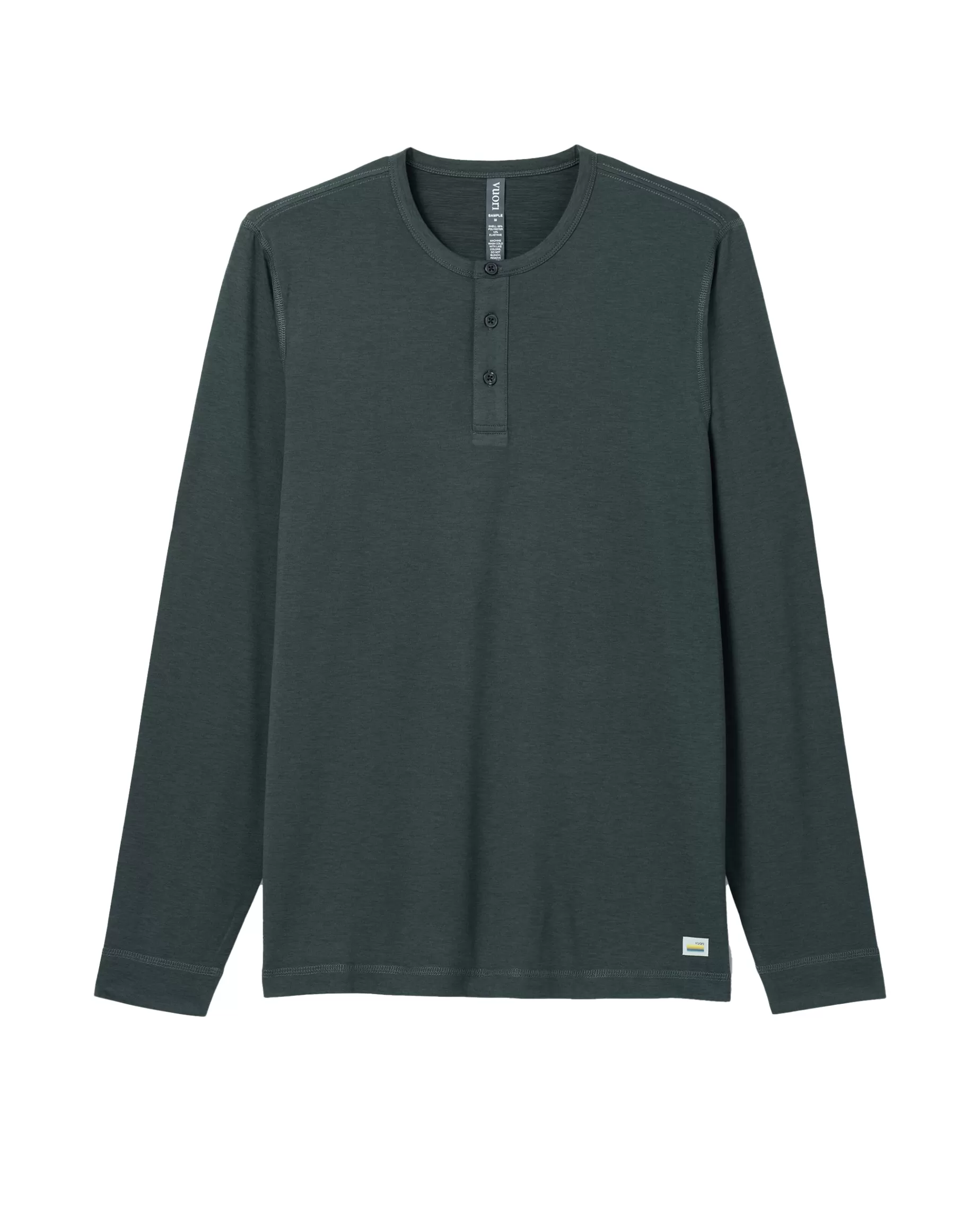 Vuori Long-Sleeve Ease Performance Henley AspenHeather Best Sale