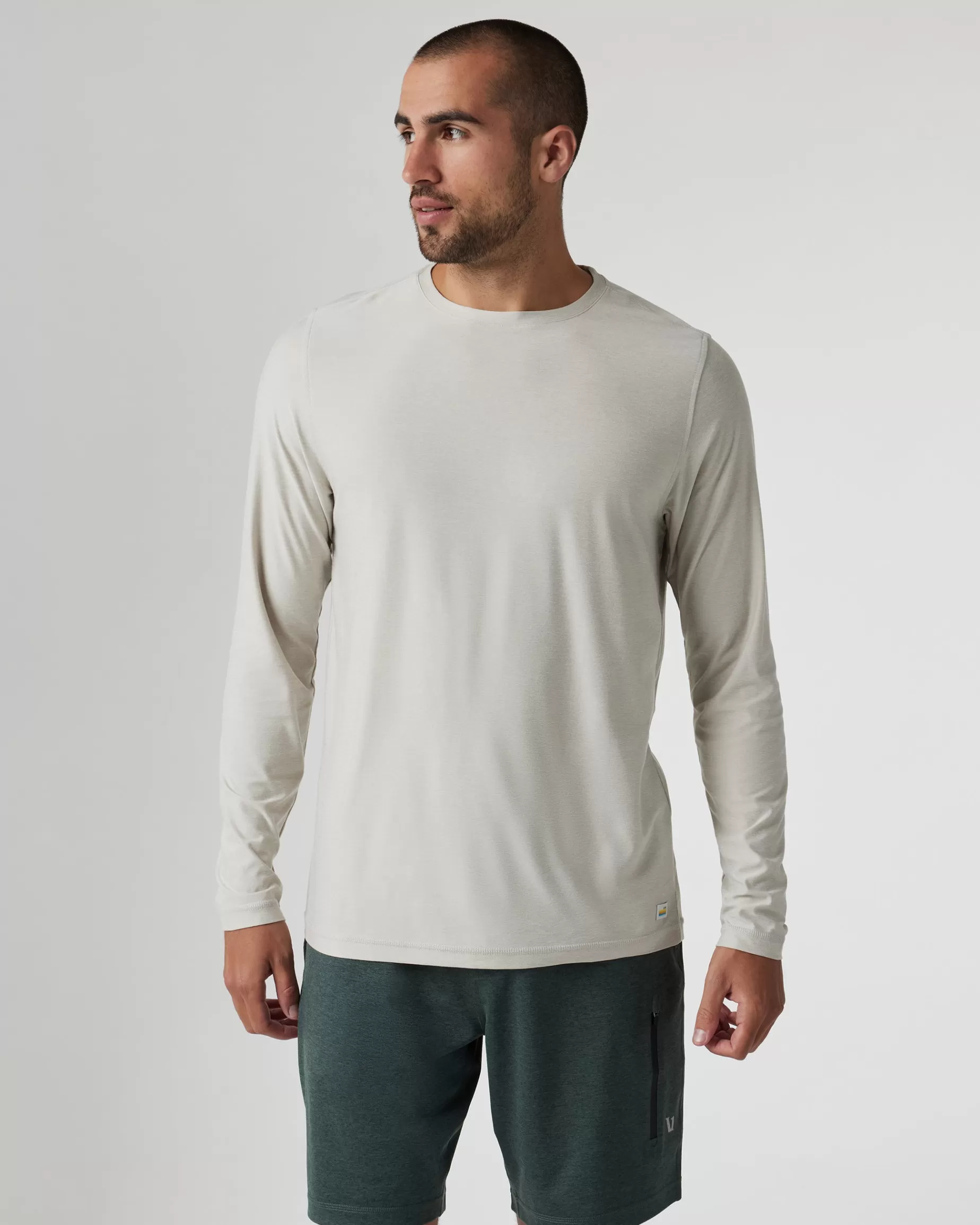 Vuori Long-Sleeve Strato Tech Tee SaltHeather Outlet