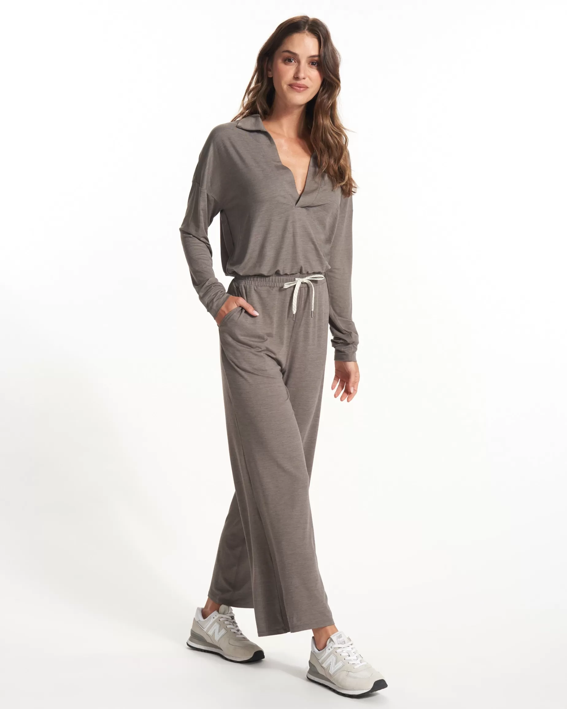 Vuori Lux Intentions Jumpsuit SmokeHeather Cheap