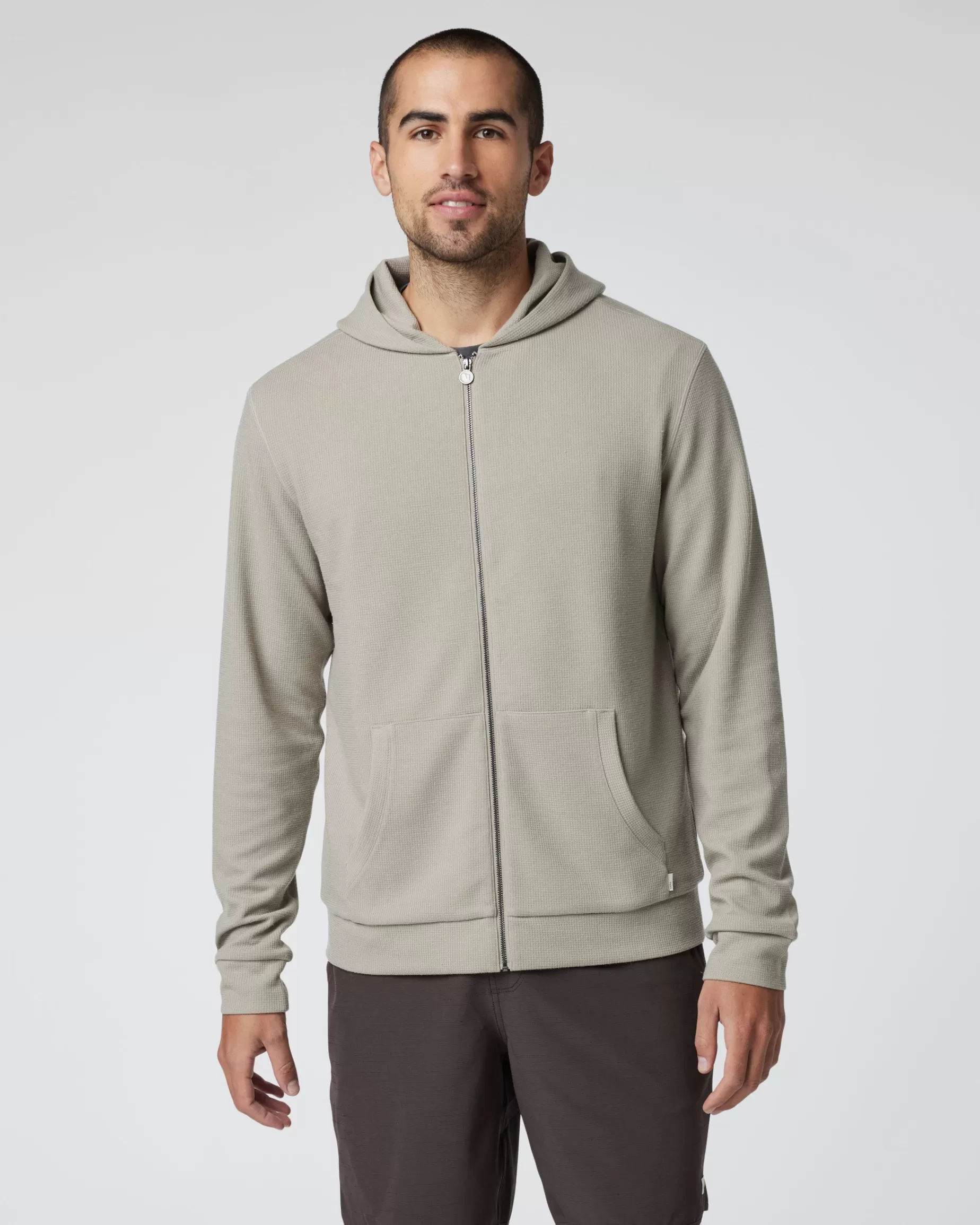 Vuori Performance Waffle Zip Hoodie 2.0 Toast Best Sale