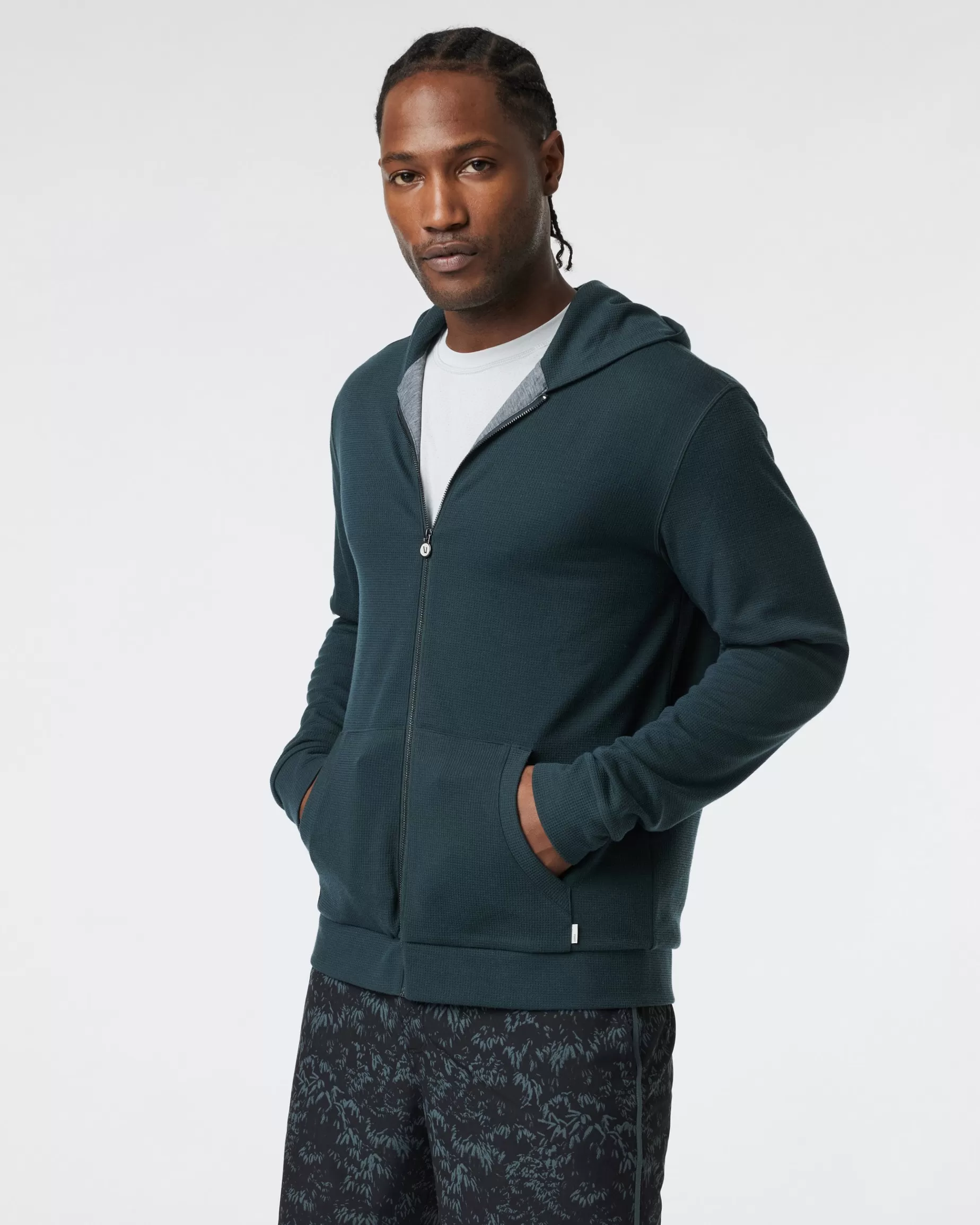 Vuori Performance Waffle Zip Hoodie 2.0 Grove Outlet