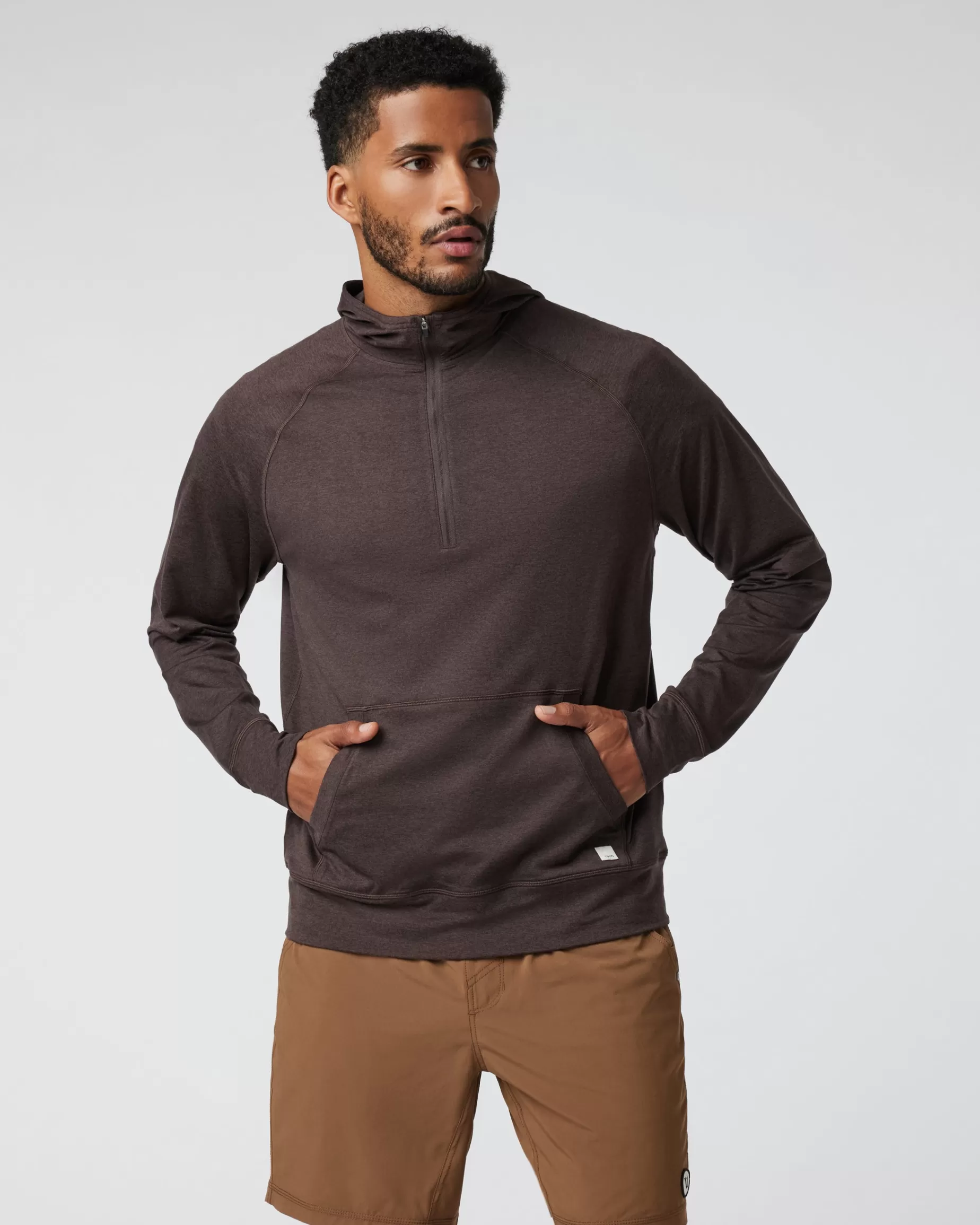 Vuori Ponto Performance Half Zip Hoodie JavaHeather Shop