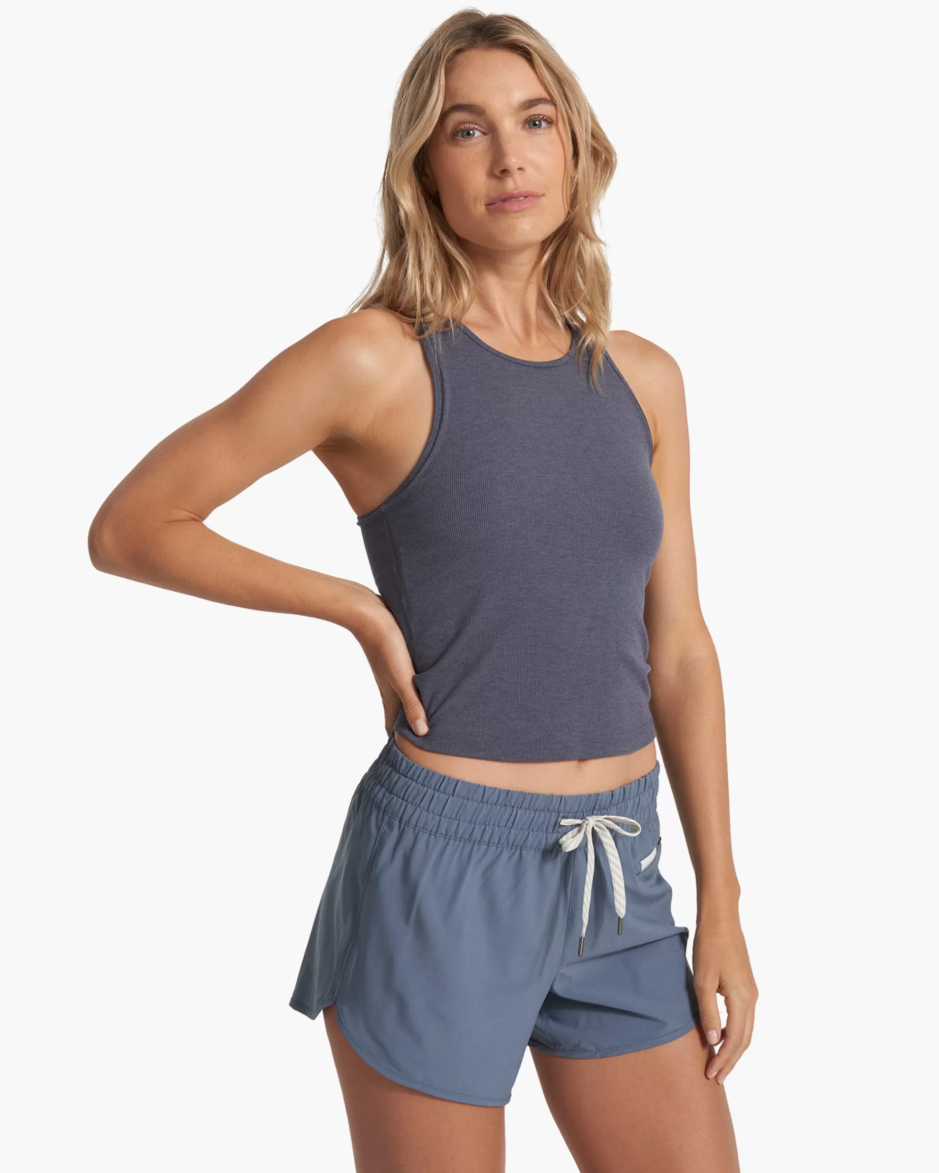 Vuori Pose Plyo Tank AzureHeather Hot