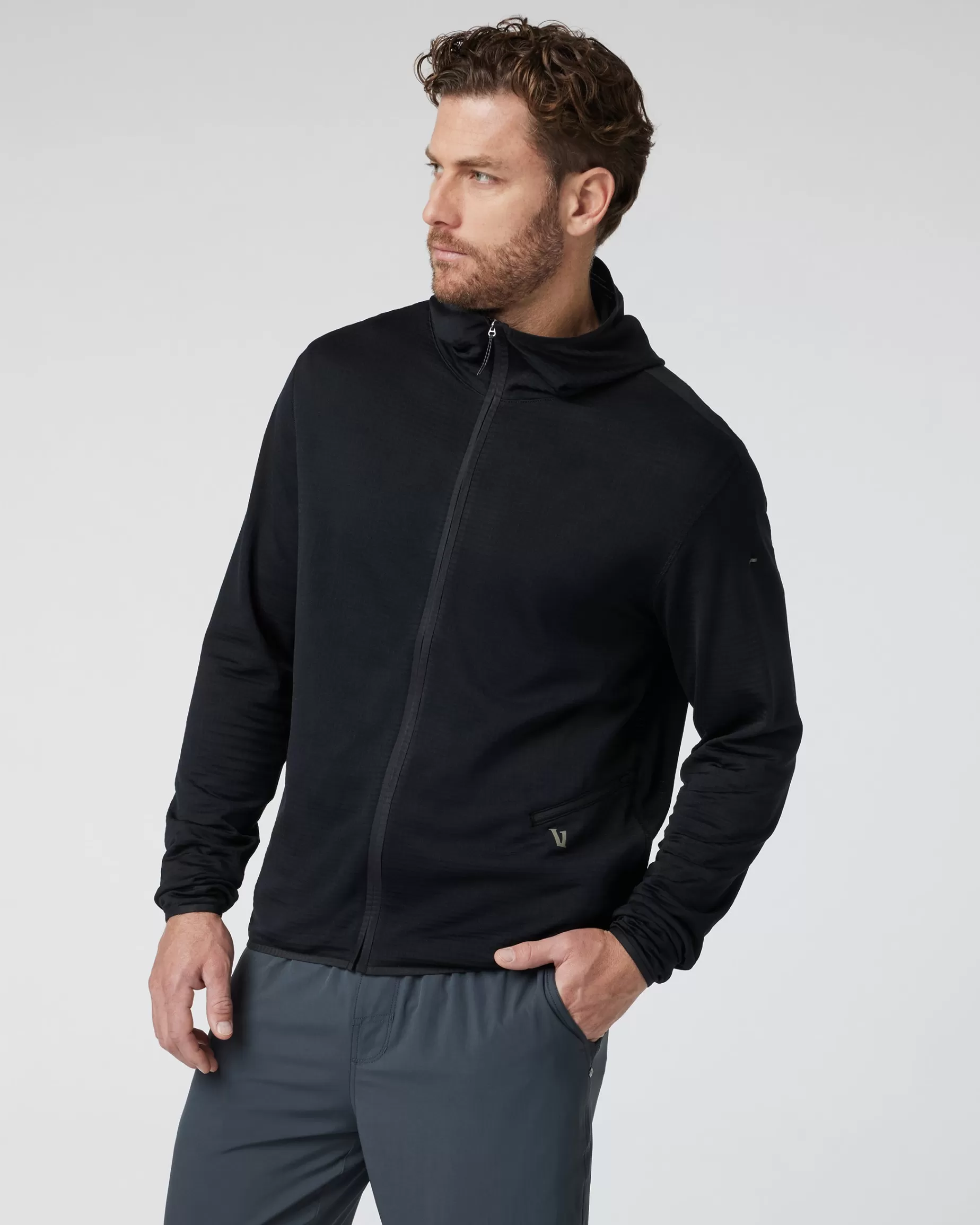 Vuori Powergrid Full Zip Jacket Black Shop