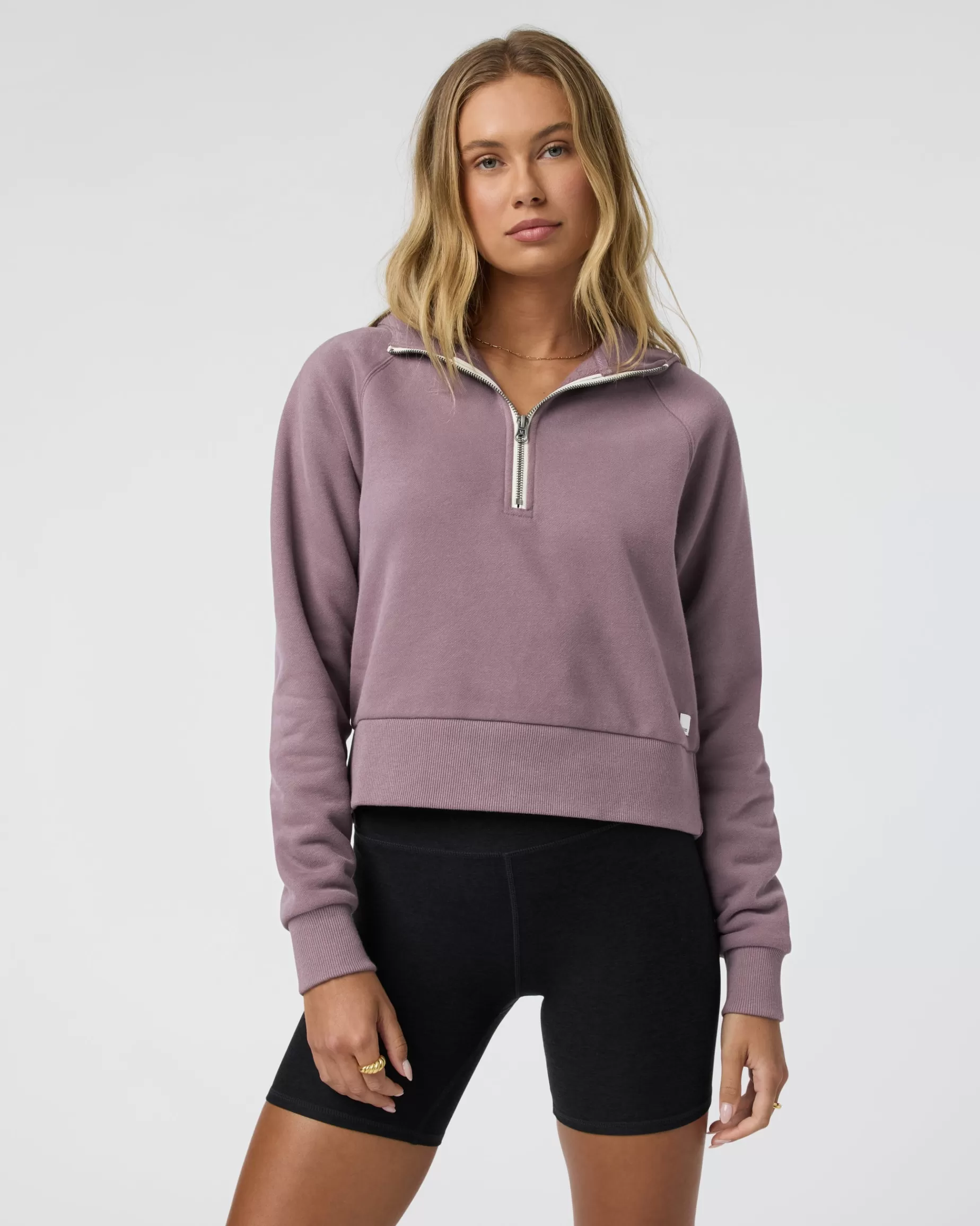 Vuori Restore Half Zip Hoodie Elderberry Hot