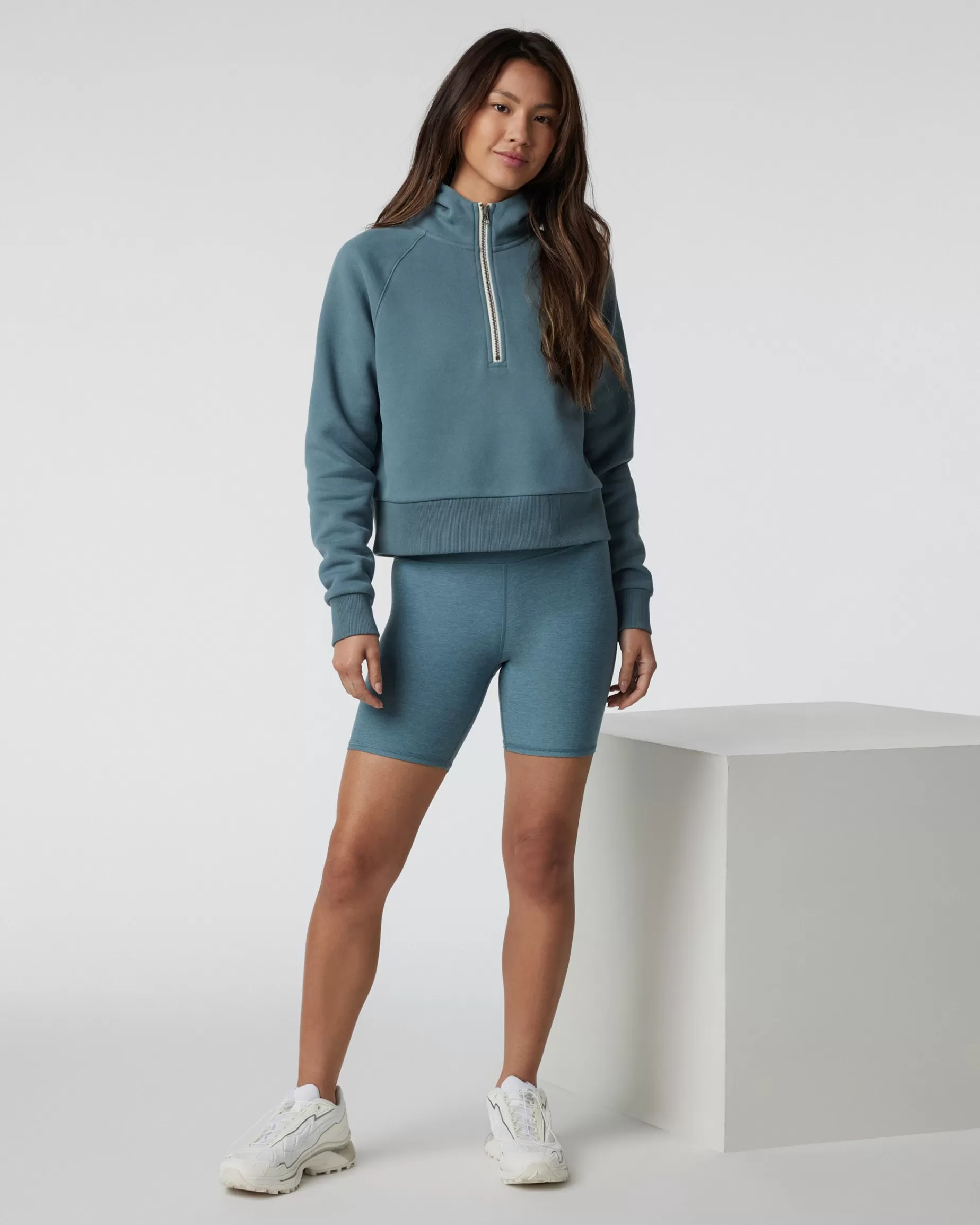 Vuori Restore Half Zip Hoodie SmokeBlue Sale