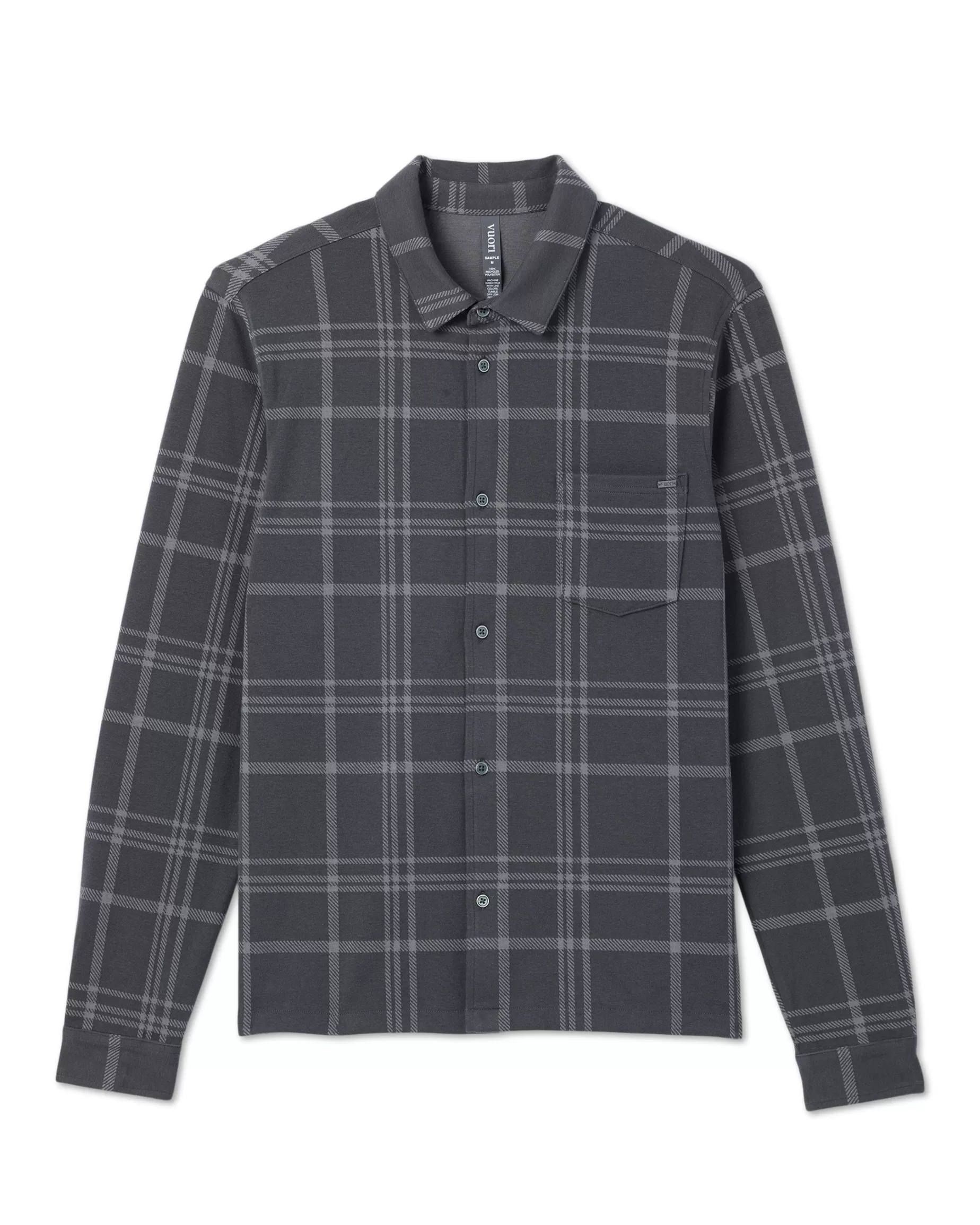 Vuori Seaview Plaid Button Down Shirt DarkPewter Outlet