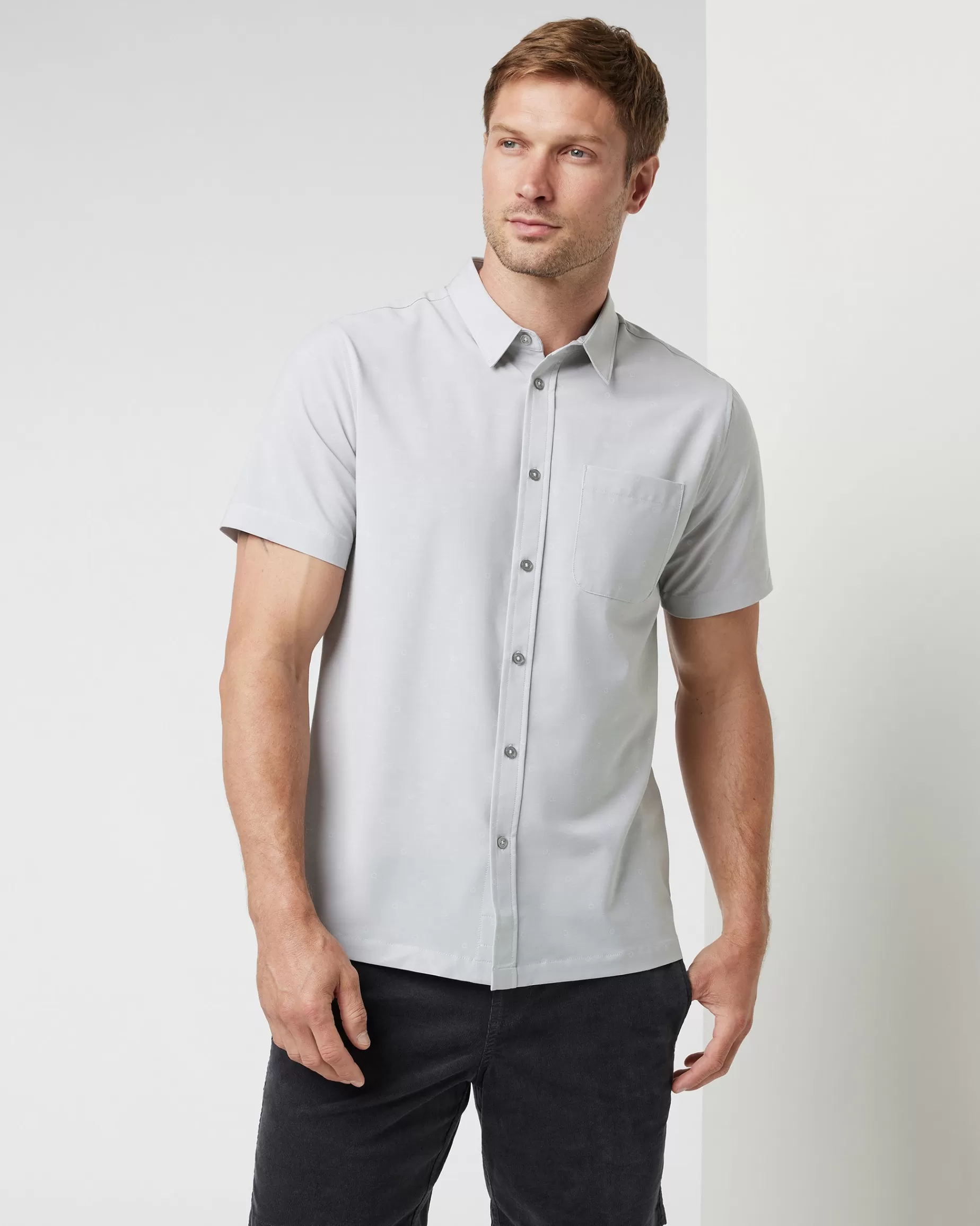 Vuori Short Sleeve Bridge Button Down VaporDot Hot