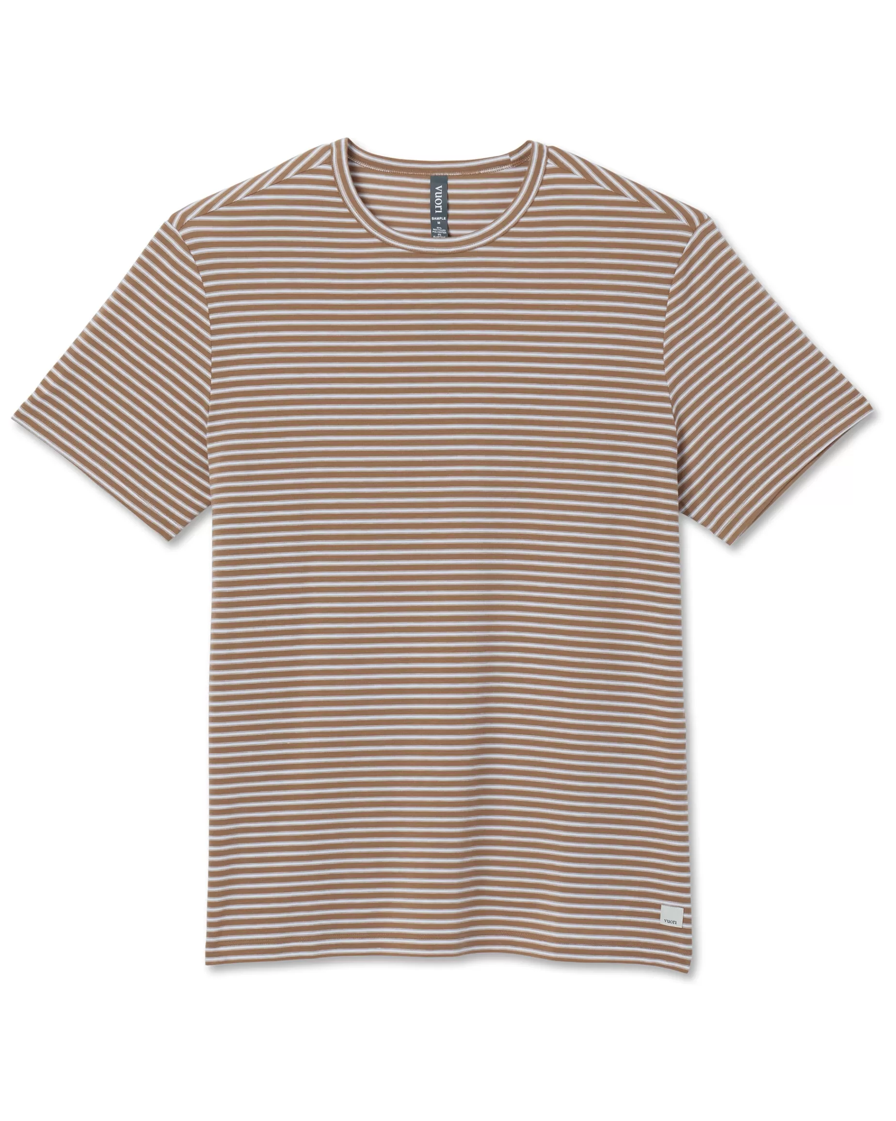 Vuori Short Sleeve Current Stripe Tee Bronze Clearance