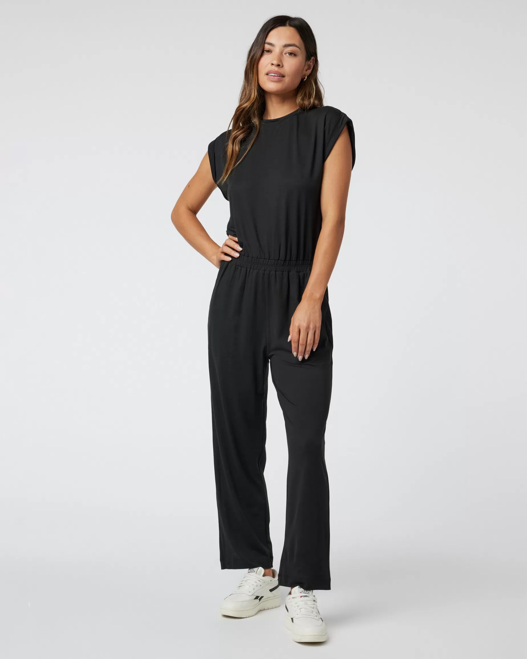 Vuori Short Sleeve Lux Crew Jumpsuit Black Store