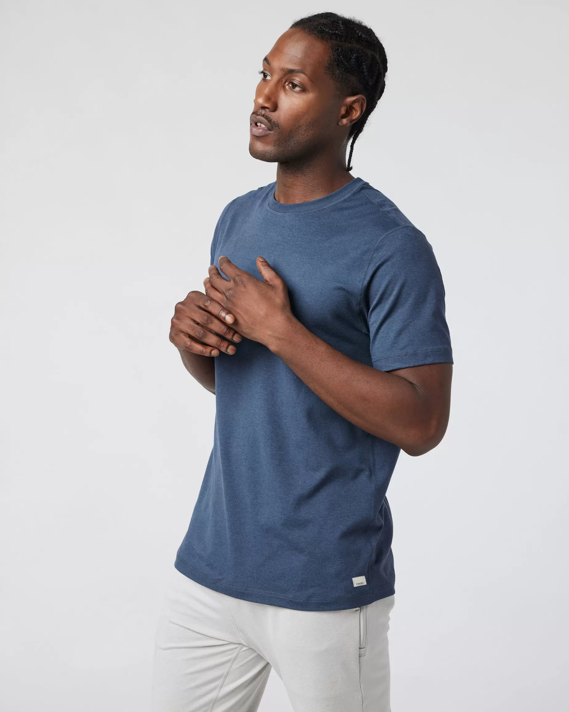 Vuori Short Sleeve Ponto Performance Tee AzureHeather Outlet
