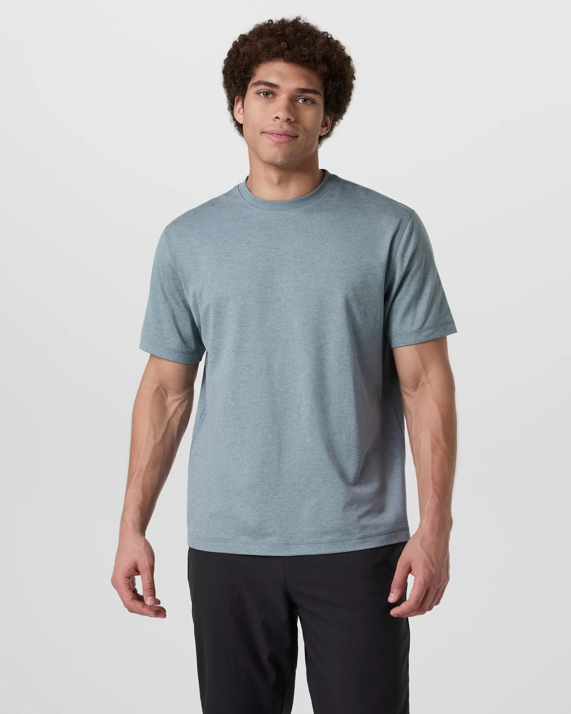 Vuori Short Sleeve Ponto Tee - Relaxed Fit DustyBlueHeather New