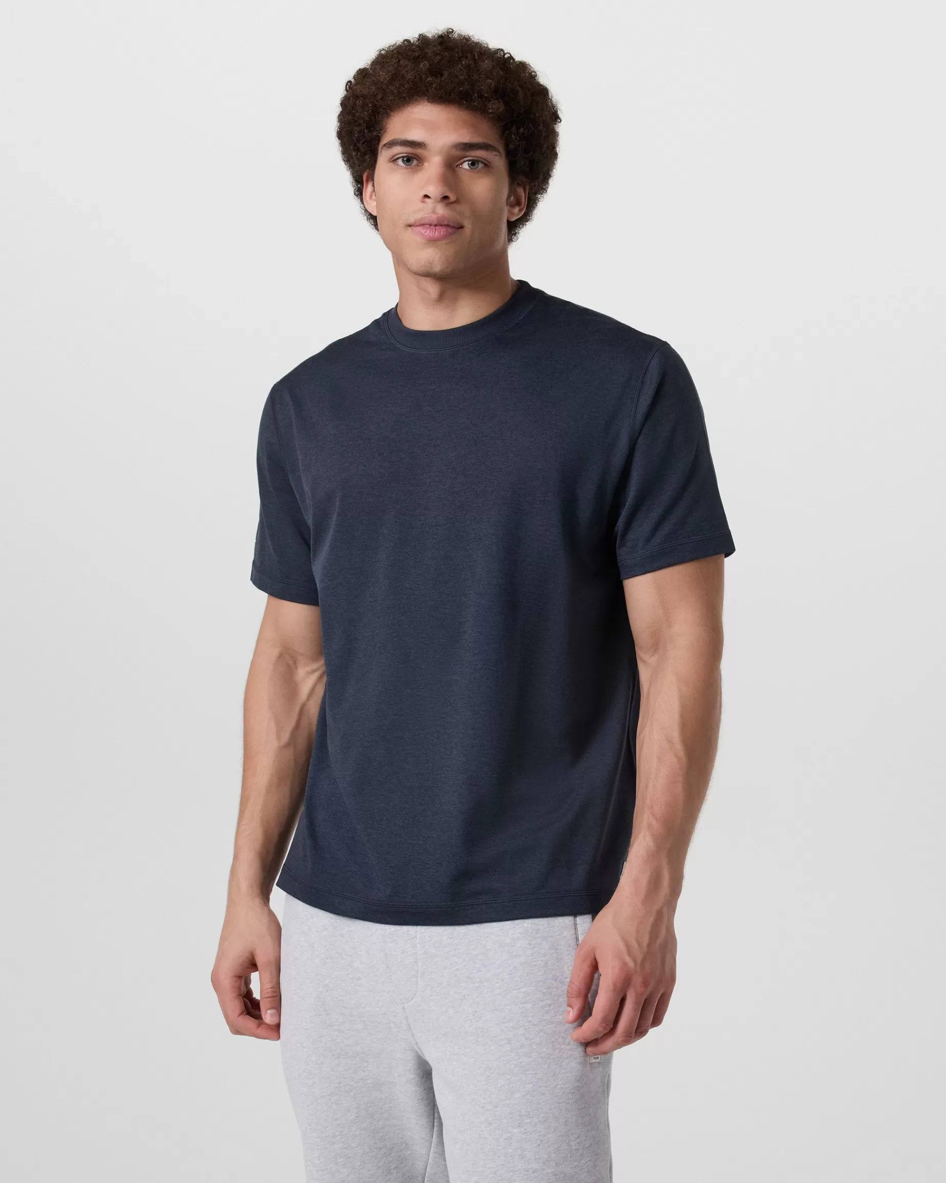 Vuori Short Sleeve Ponto Tee - Relaxed Fit MidnightHeather Clearance