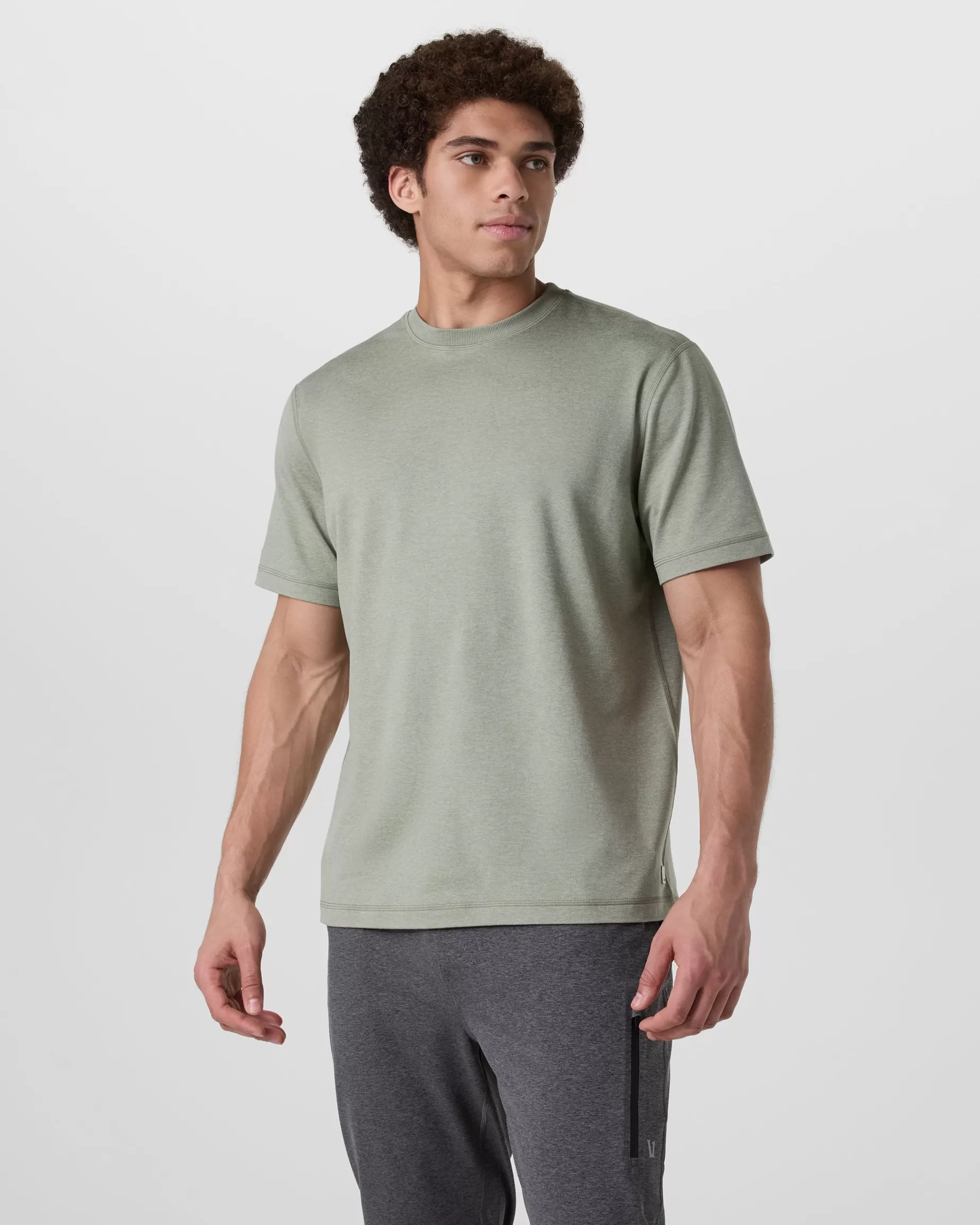 Vuori Short Sleeve Ponto Tee - Relaxed Fit AgaveGreenHeather Cheap