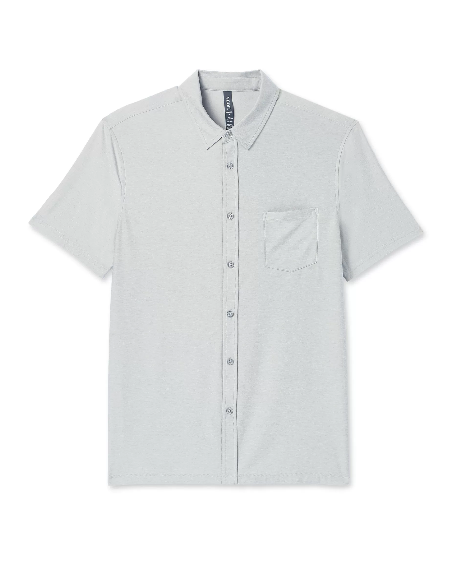 Vuori Short Sleeve Strato Button Down PlatinumHeather Best