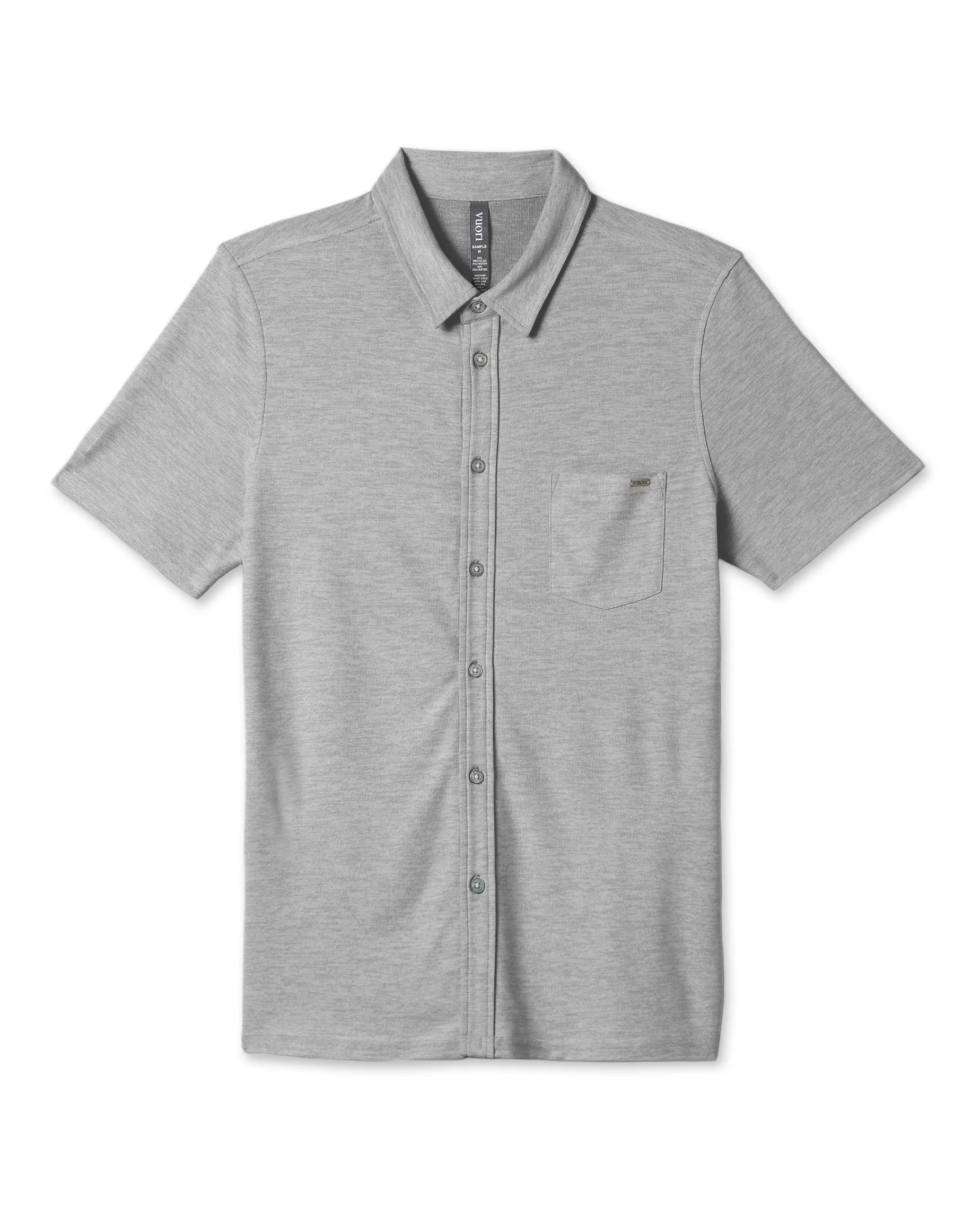 Vuori Short-Sleeve Ace Button Down LightGrey Shop