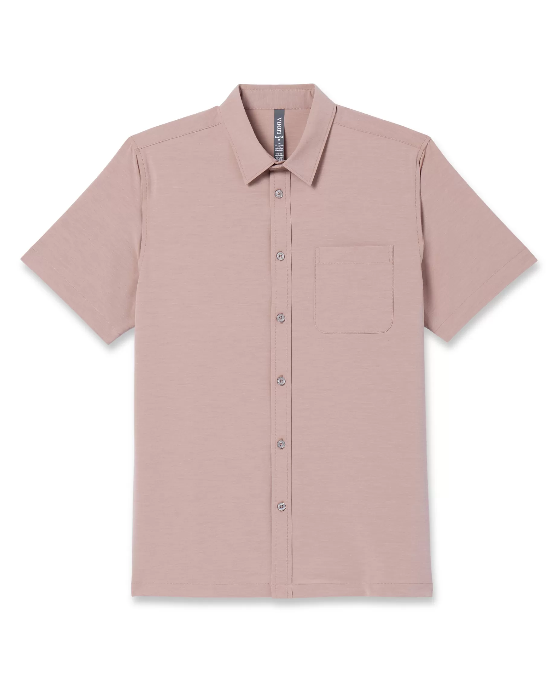 Vuori Short-Sleeve Bridge Button Down CanyonClay Fashion