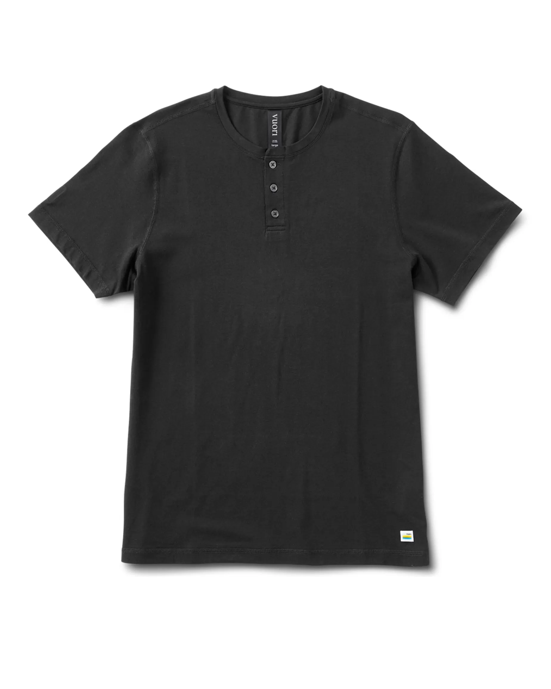 Vuori Short-Sleeve Ever Henley Black Flash Sale