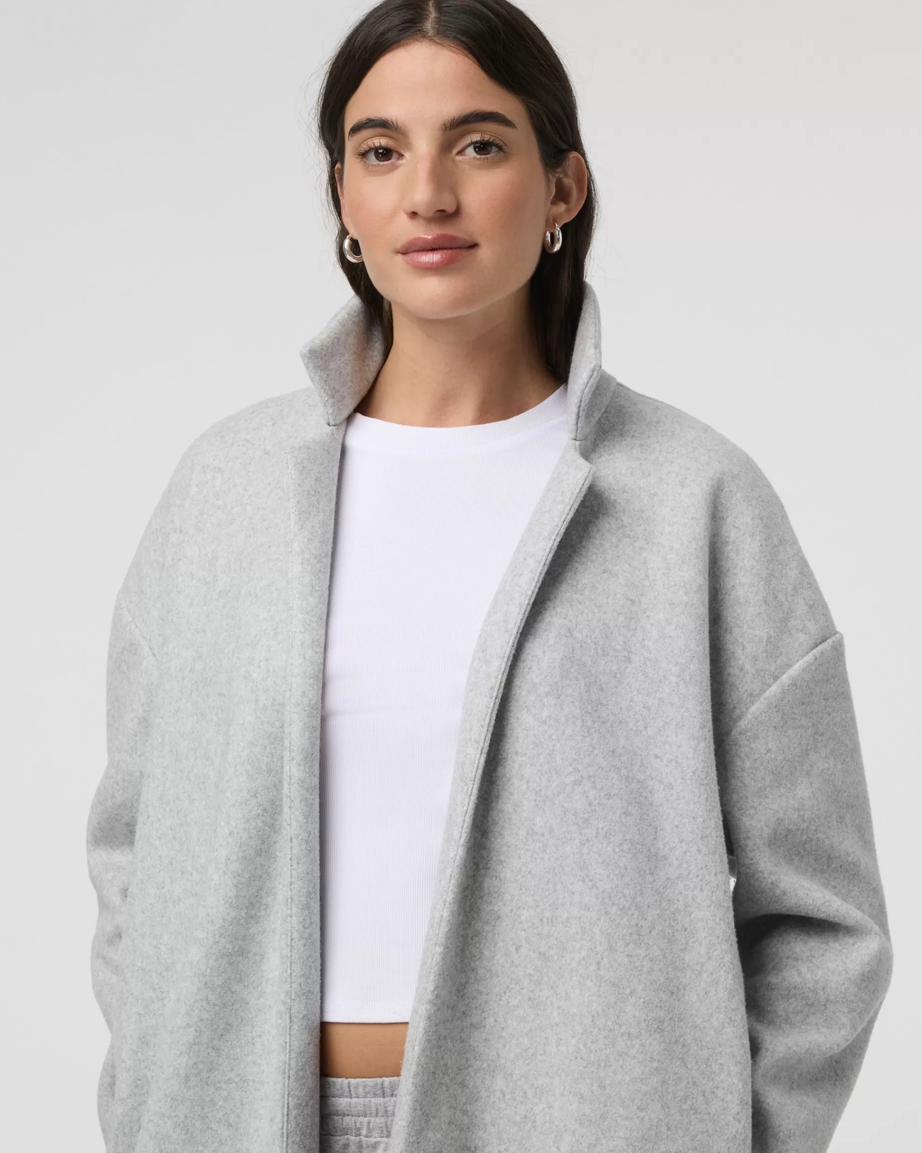 Vuori Soho Melton Trench LightHeatherGrey Online