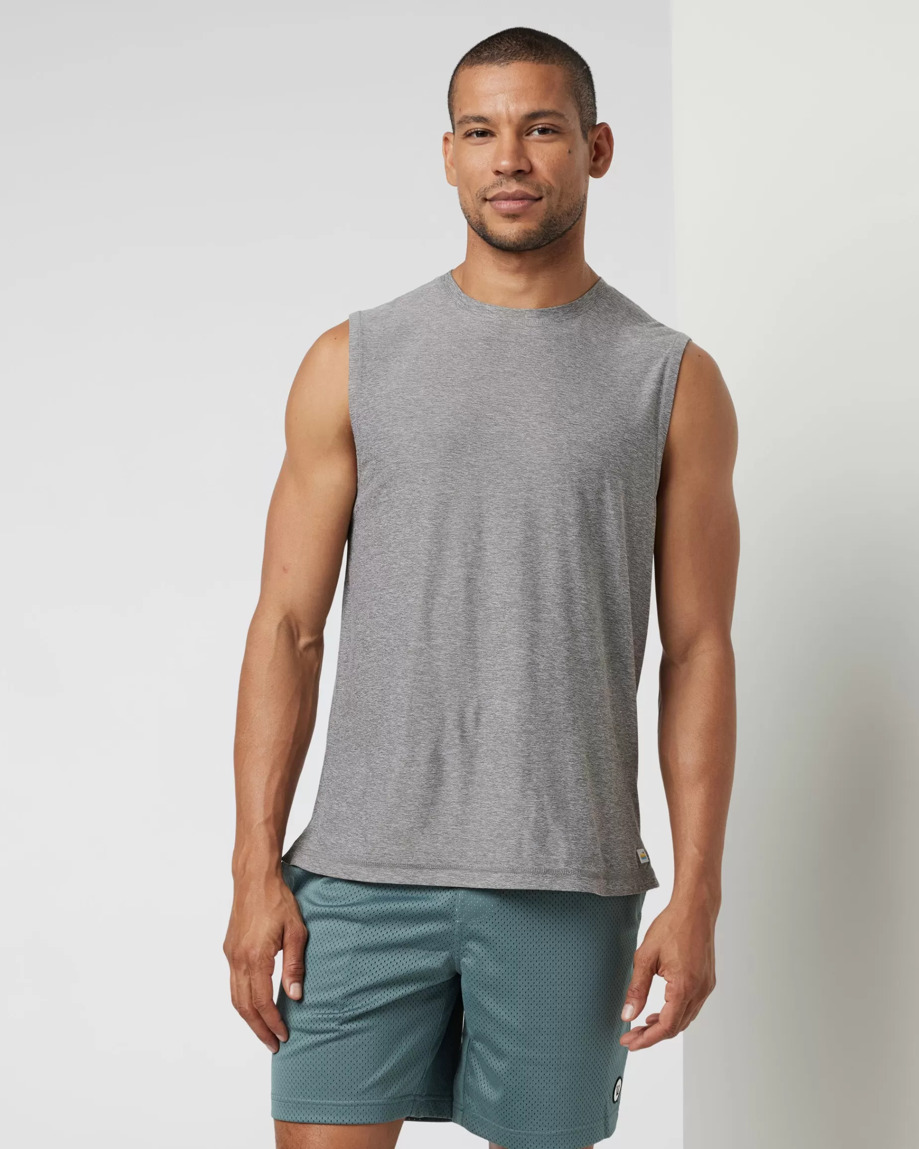 Vuori Strato Muscle Tee HeatherGrey Discount